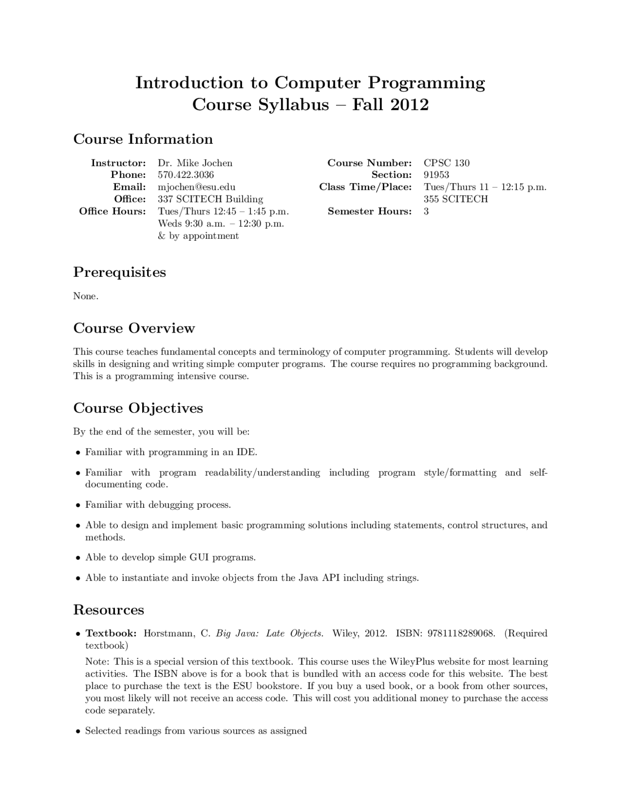 Introduction to programming - Docsity