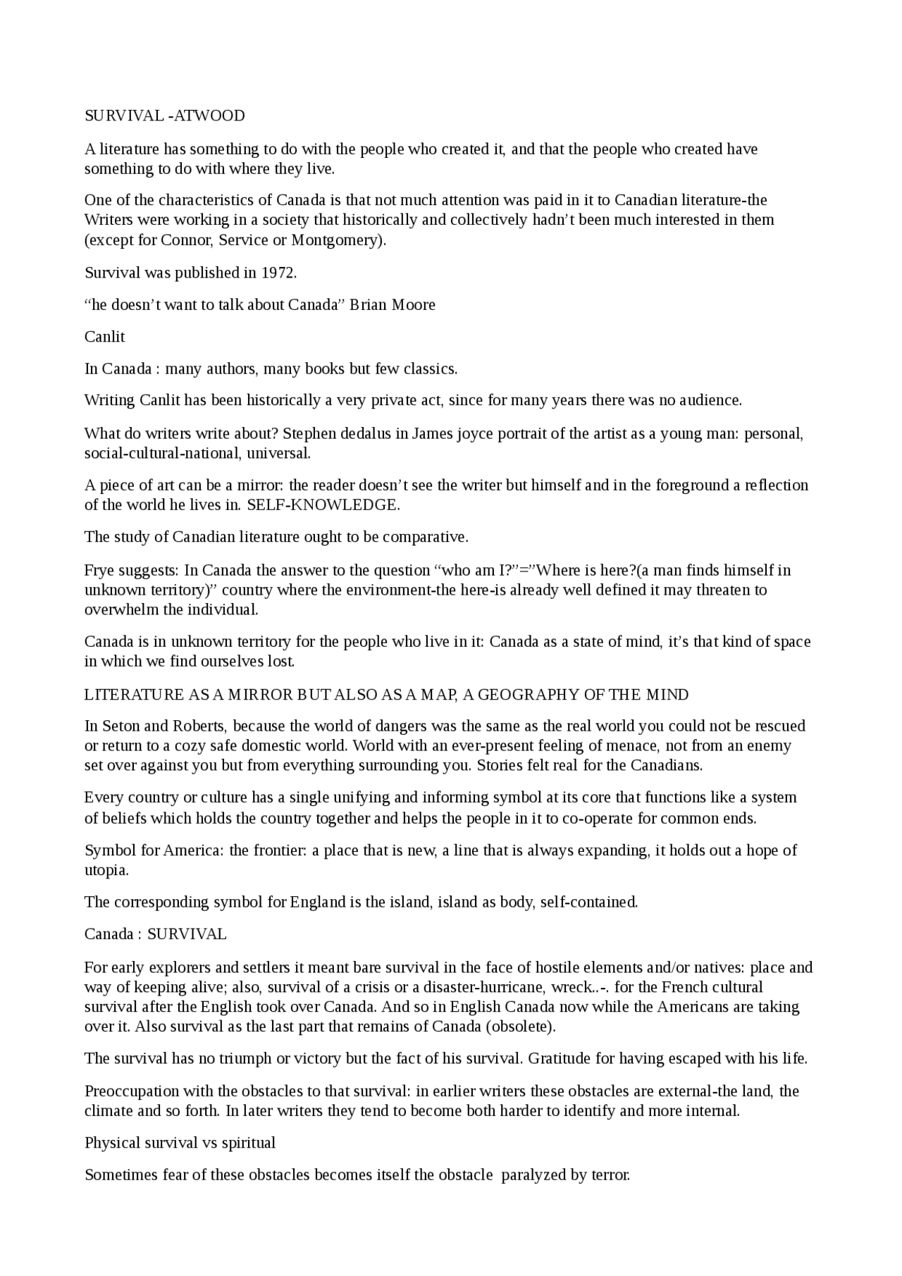 Margaret Atwood survival notes and reflections