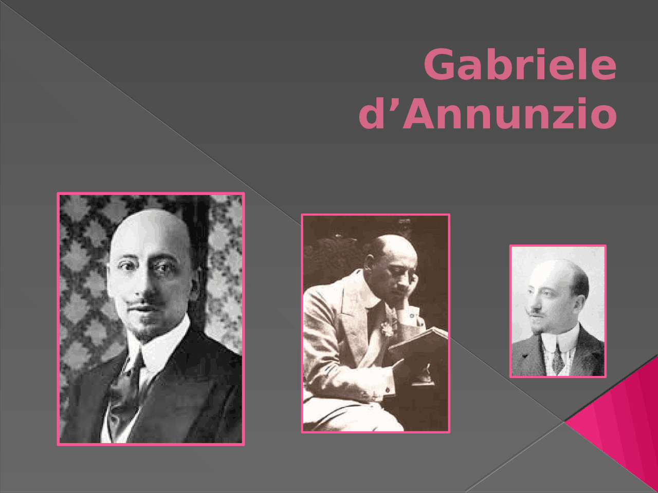 Gabriele D'Annunzio: Vita e opere | Slide di Italiano | Docsity