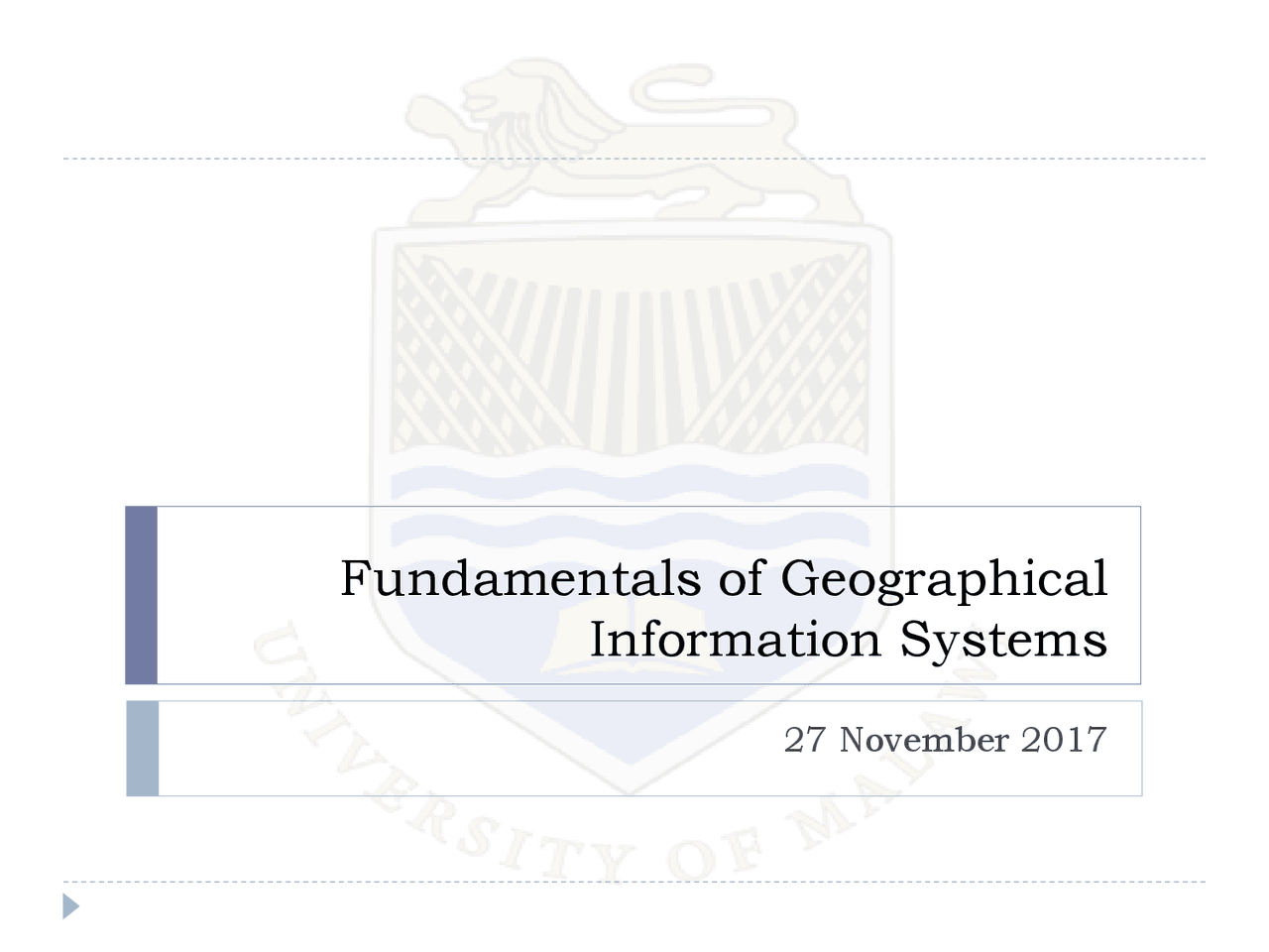 Fundamentals of Geographical Information Systems - Docsity
