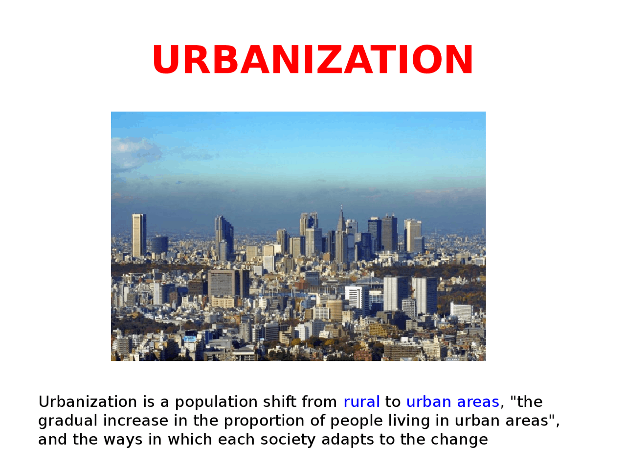 URBANIZATION URBAN LAND USE PATTERNS Docsity