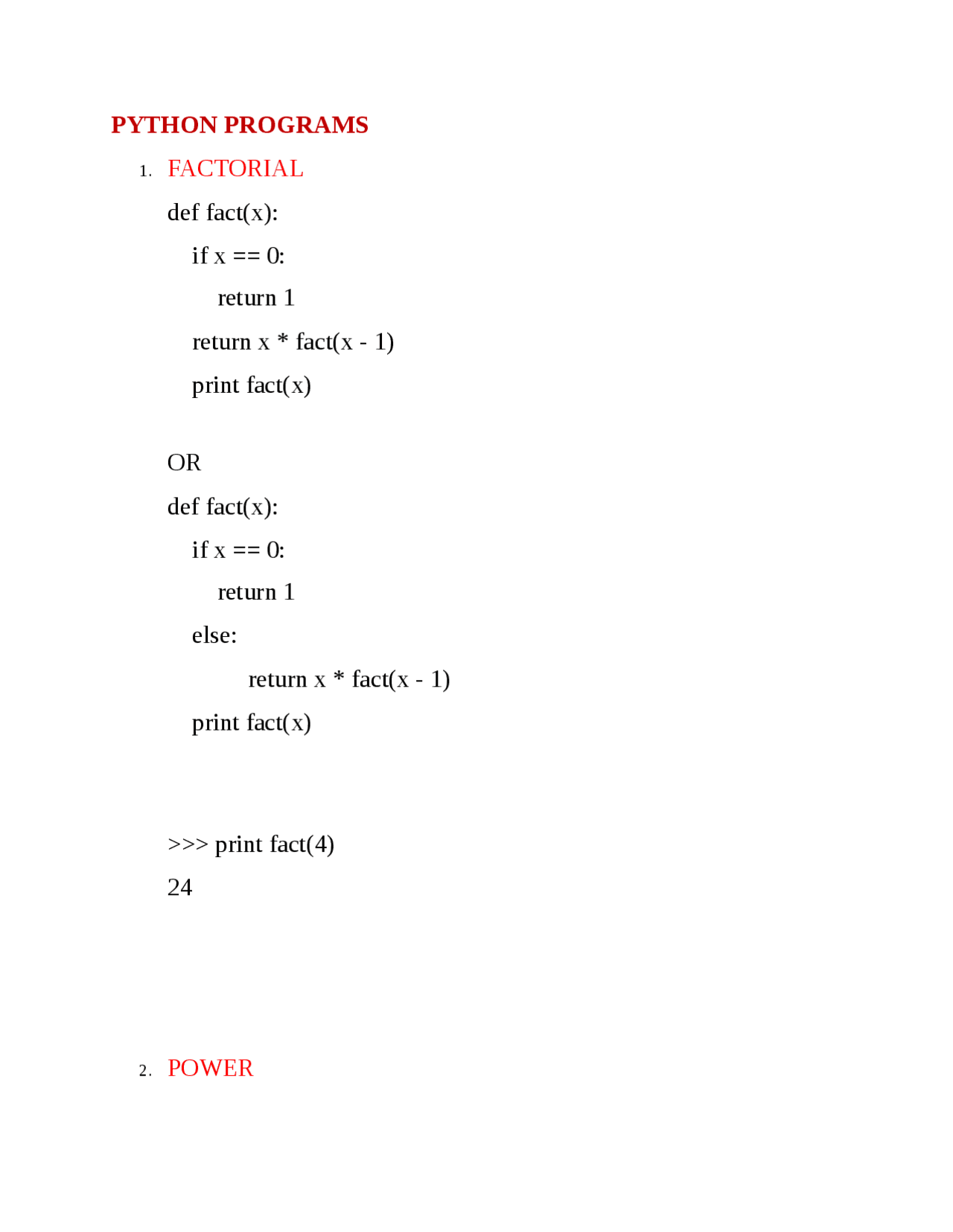 BASIC PYTHON PROGRAMS - Docsity