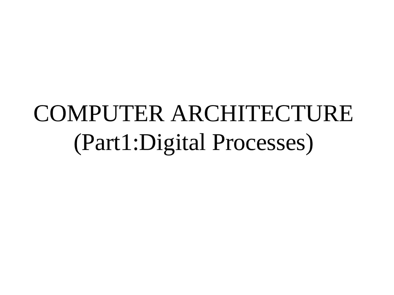 COMPUTER ARCHITECTURE Docsity Computer architecture docsity