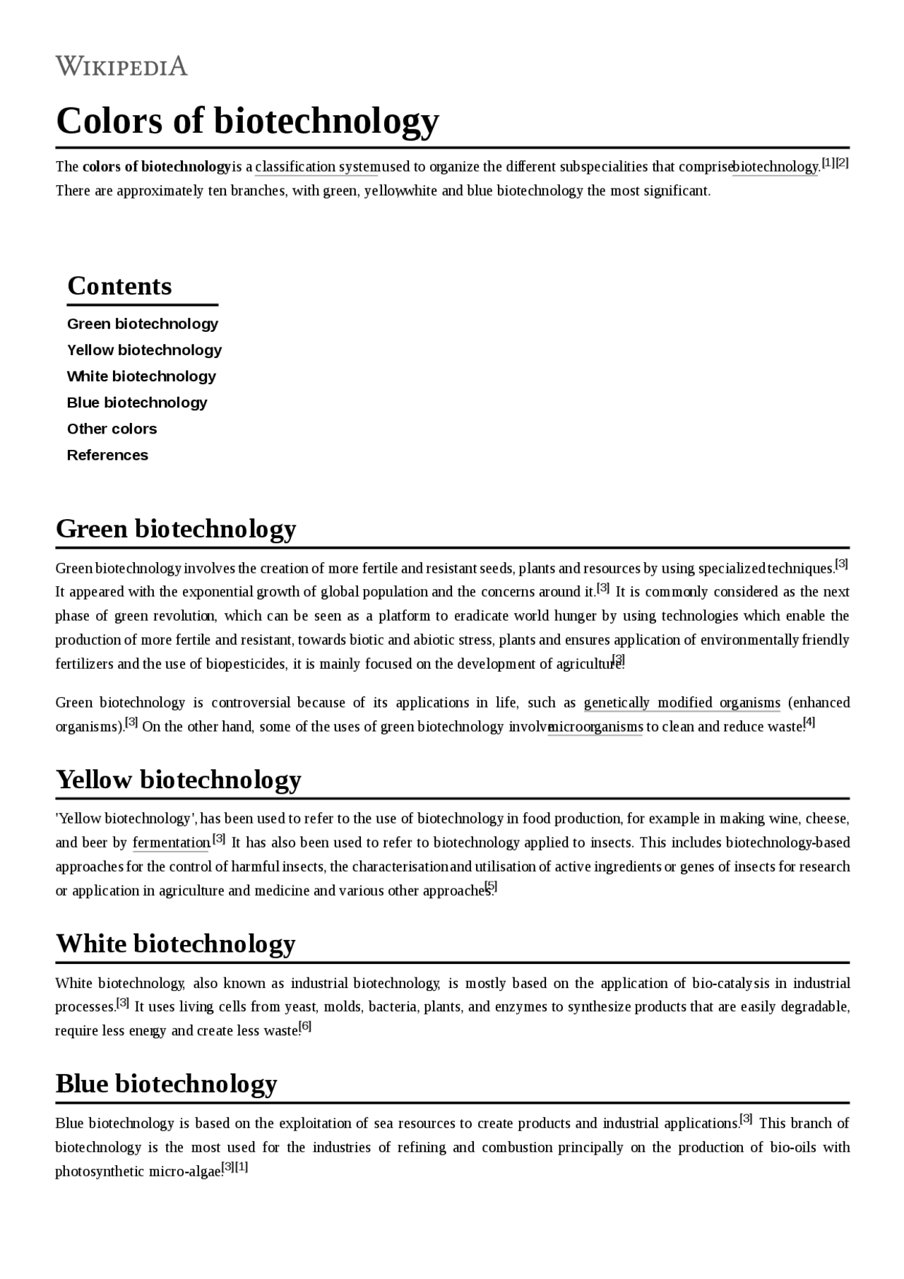 Colors of Biotechnology - Docsity