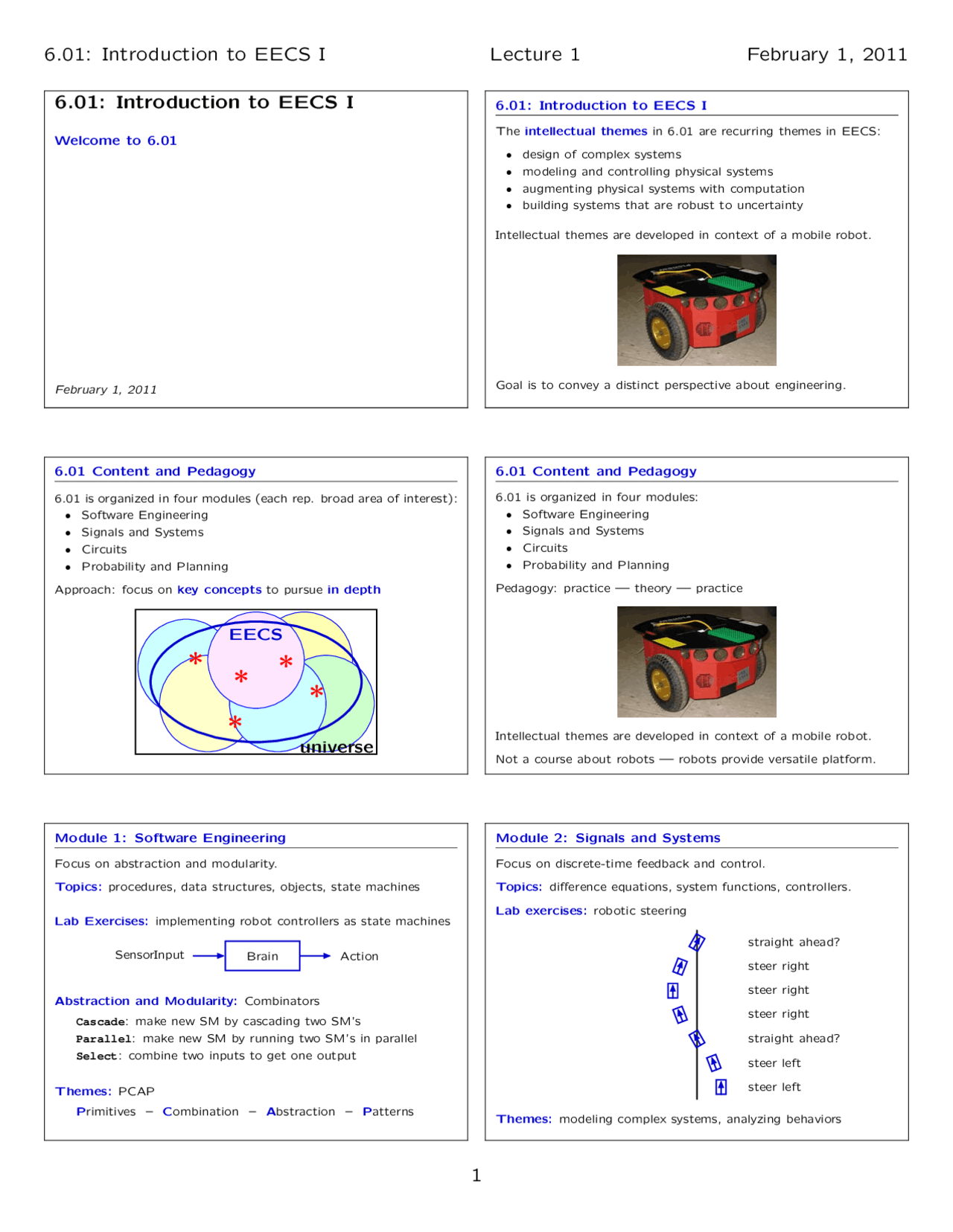 Ecs Visual Literacy Notes INTRODUCTION TO EECS - Docsity