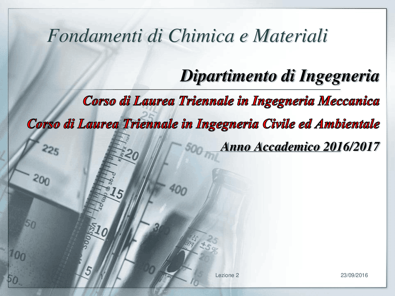 Fondamenti di chimica e materiali - Docsity