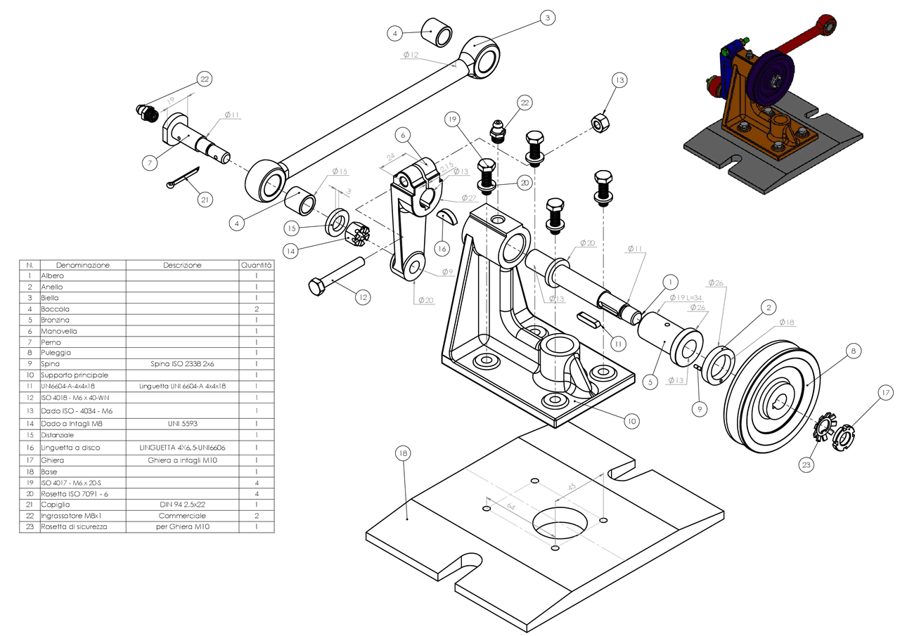 Manovellismo - Disegno di macchine, prof Tornincasa - PoliTO - Docsity
