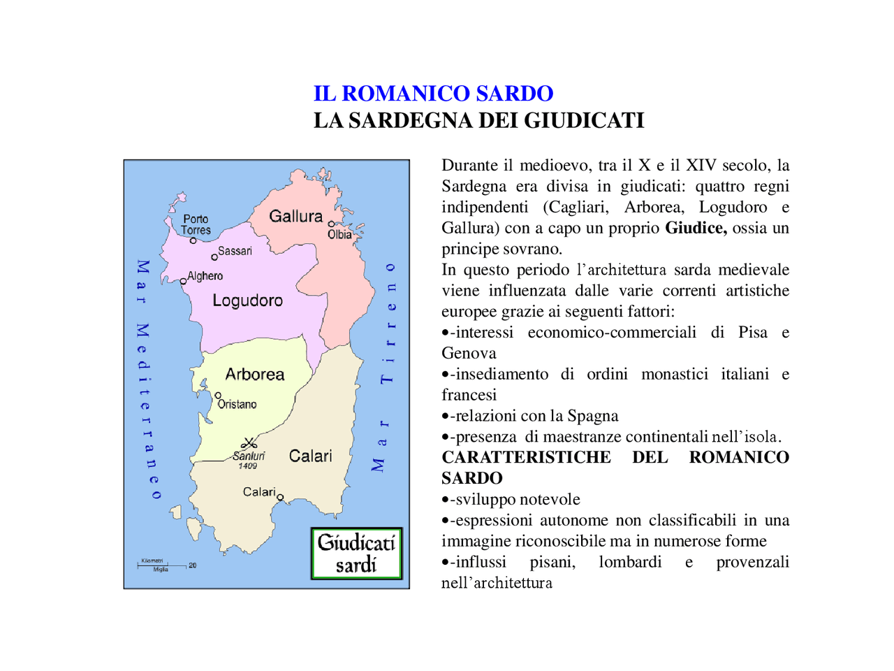 Sintesi del Romanico Sardo - Docsity