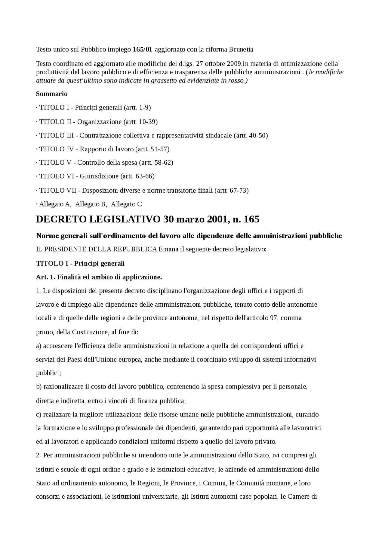 DLGS 165 2001 ULTIMO AGGIORNAMENTO 2018 Docsity dlgs-165-2001-ultimo-aggiornamento-2018-docsity