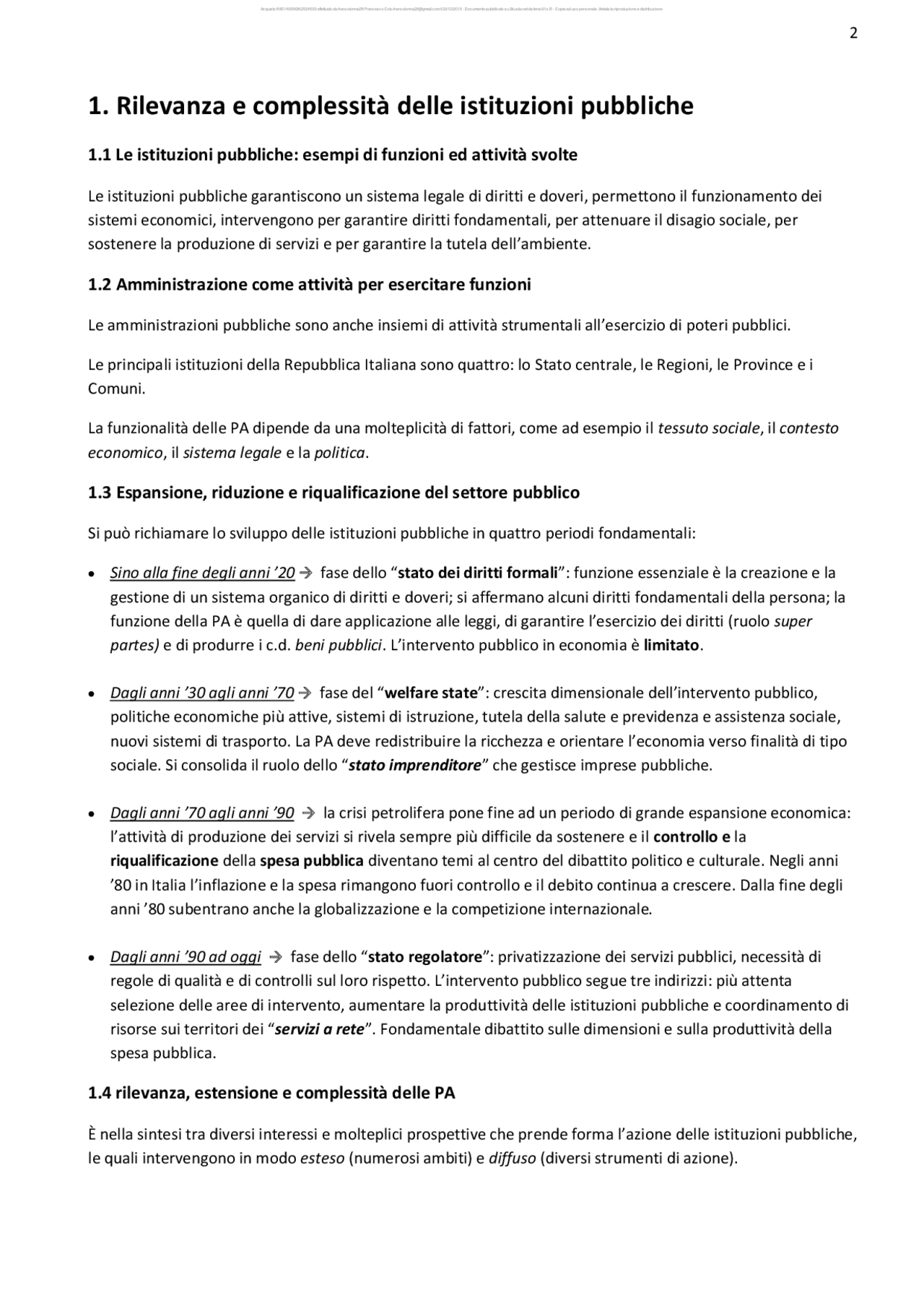 Economia e Management delle istituzioni pubbliche