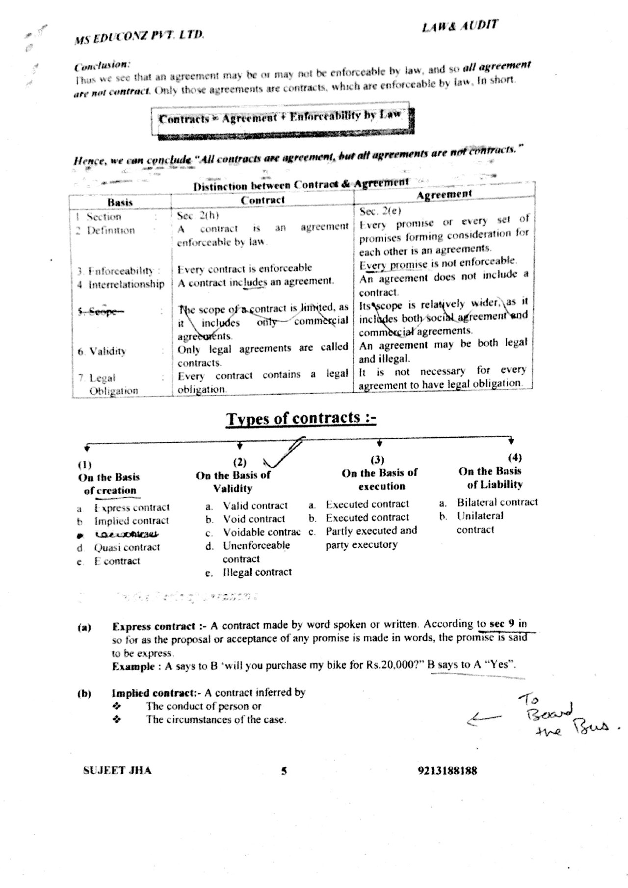 Law Of Contract 1 Notes Docsity Law Of Contract 1 Notes Docsity