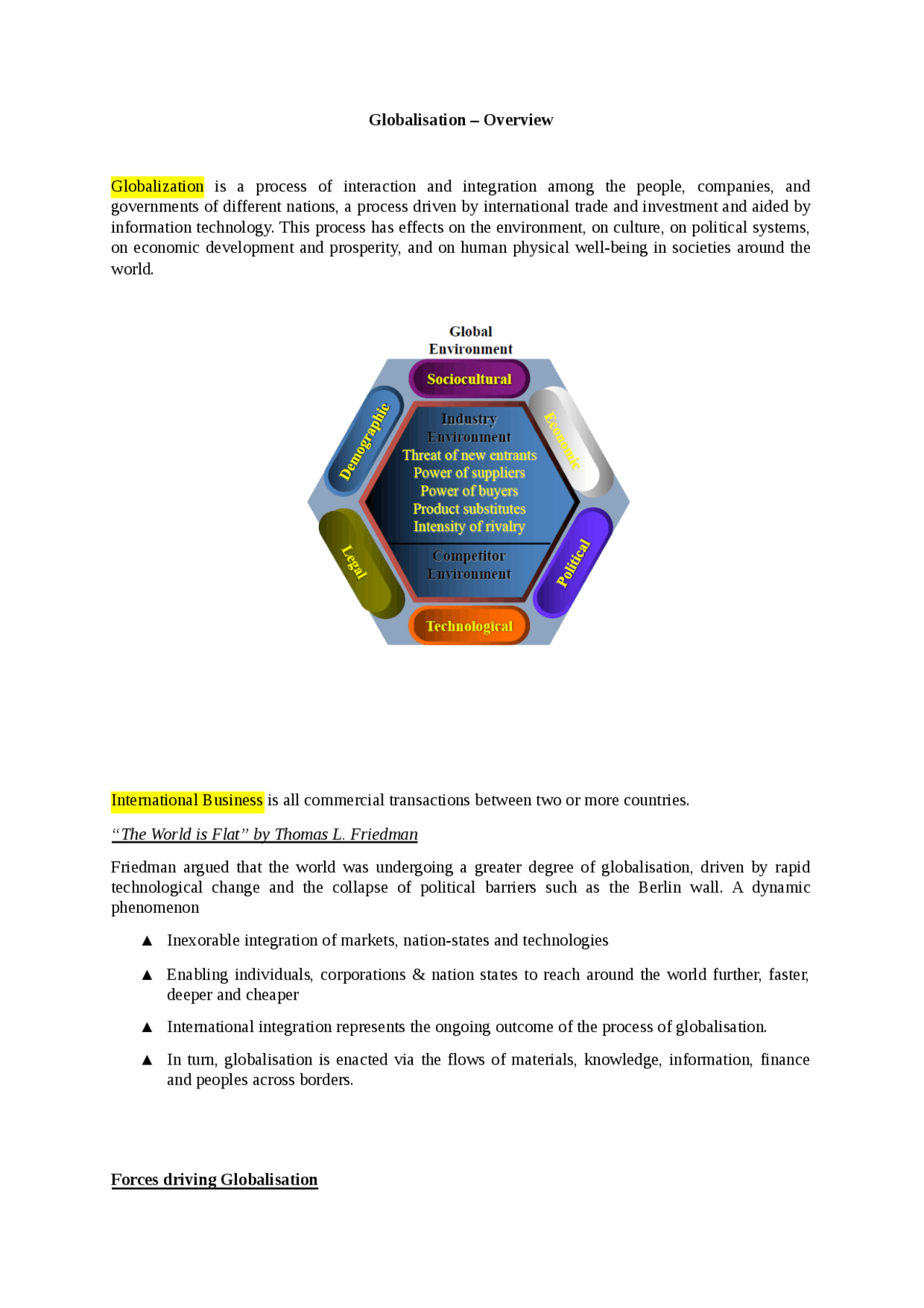 Globalisation and the 21st century - Docsity