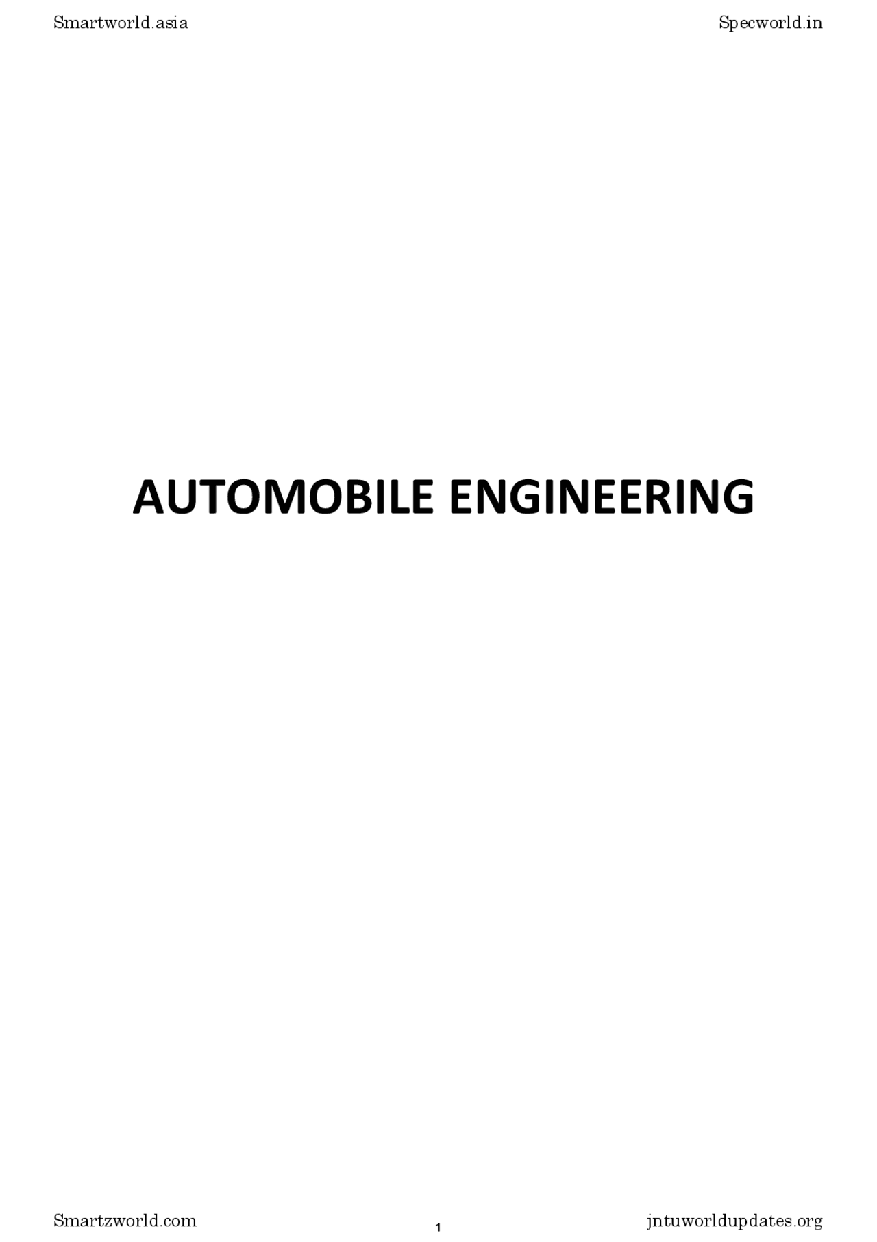 Automobile engineering Docsity