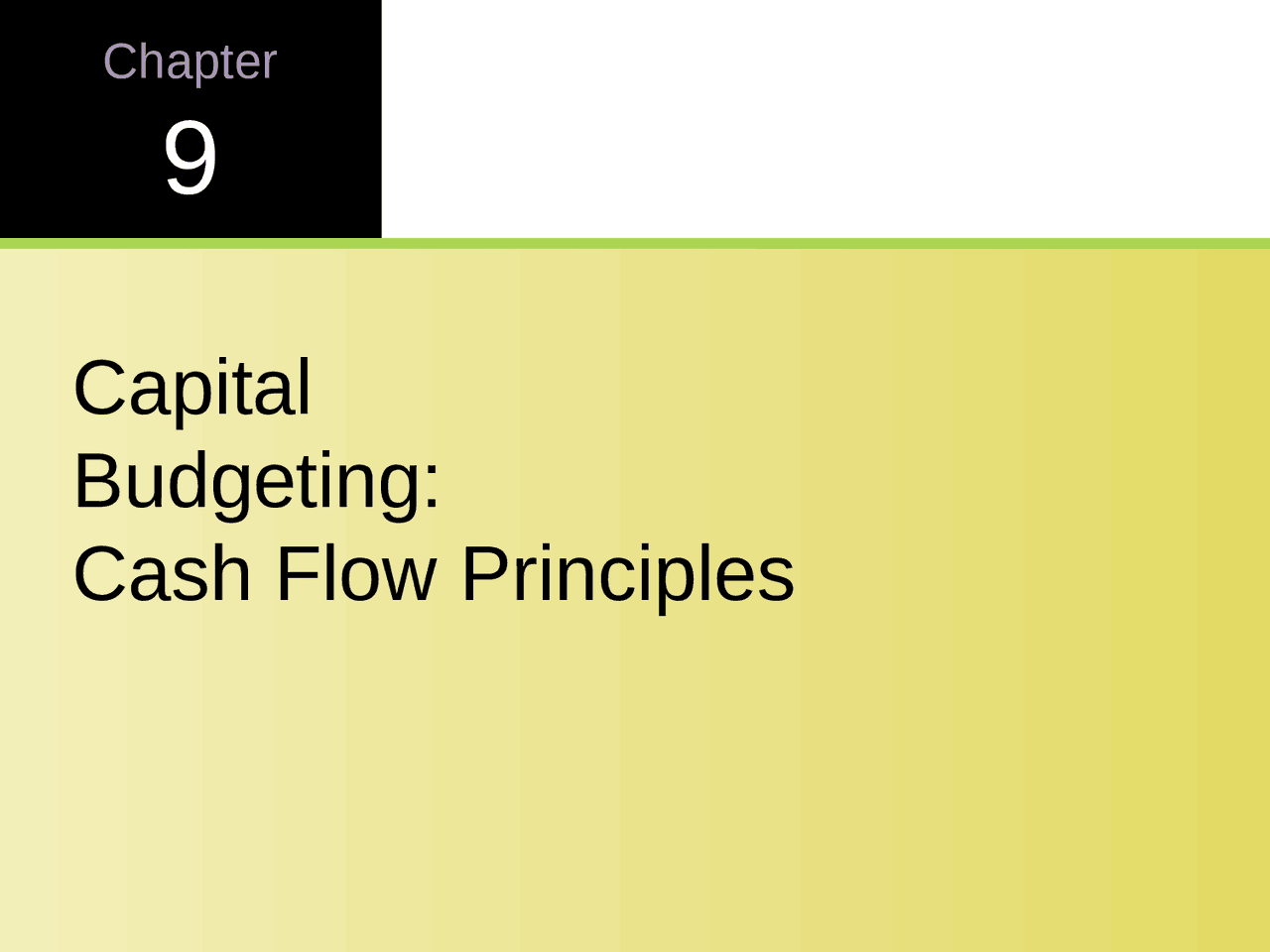 Capital budgeting and cashflows - Docsity