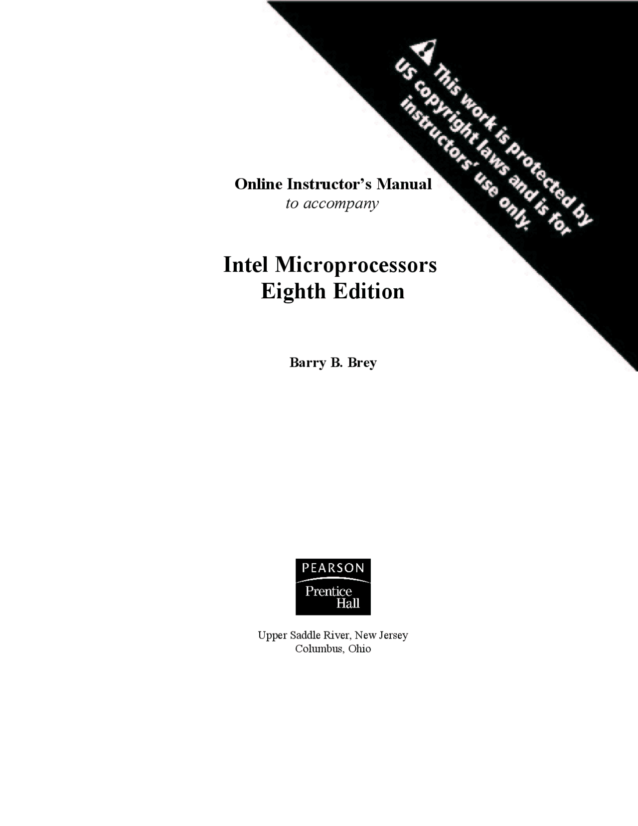The Intel Microprocessor Solution Manual 8th Edition Study Guides