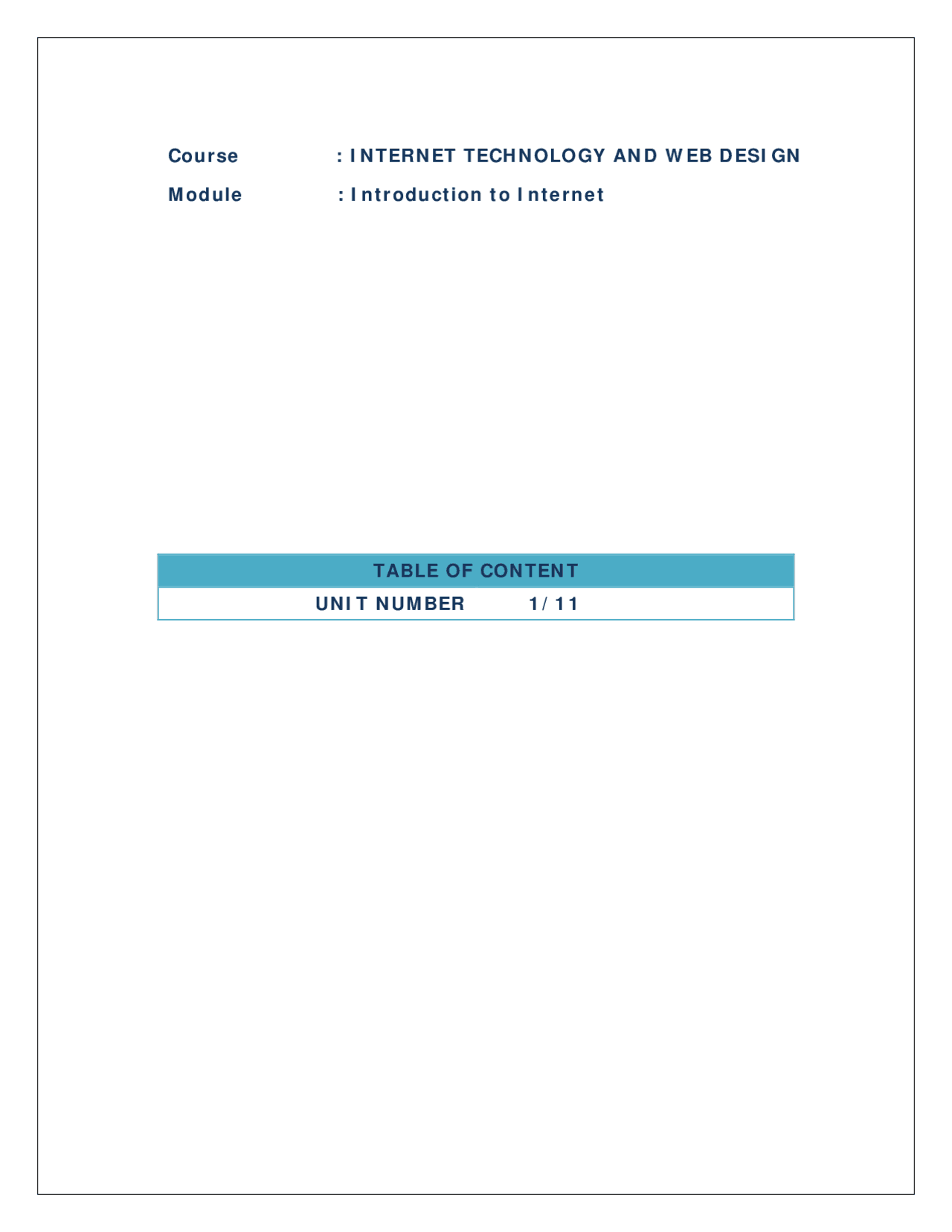 Internet technology and web design - Docsity