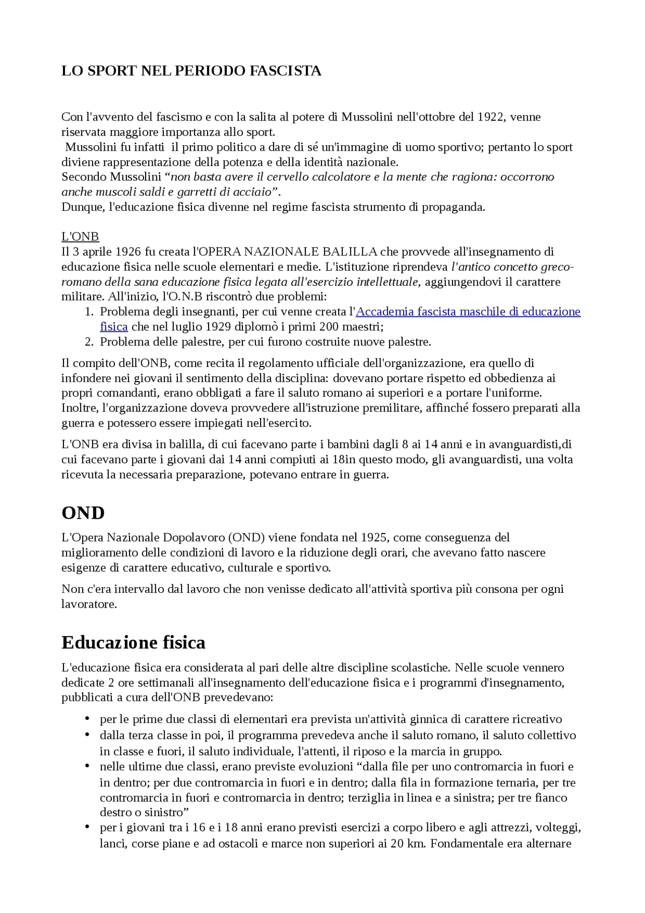lo sport durante il fascismo pdf