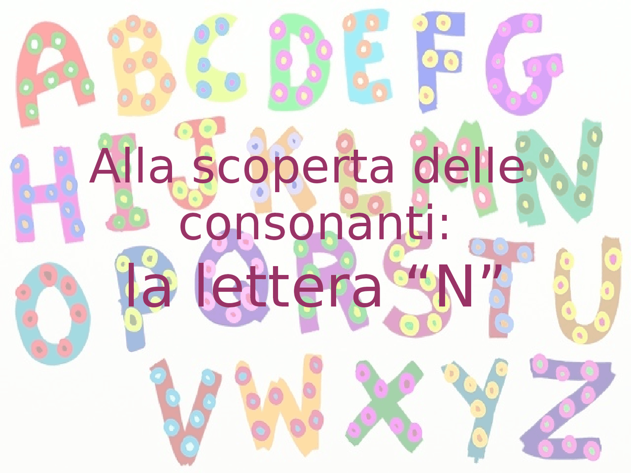 Alla scoperta delle consonanti - Docsity