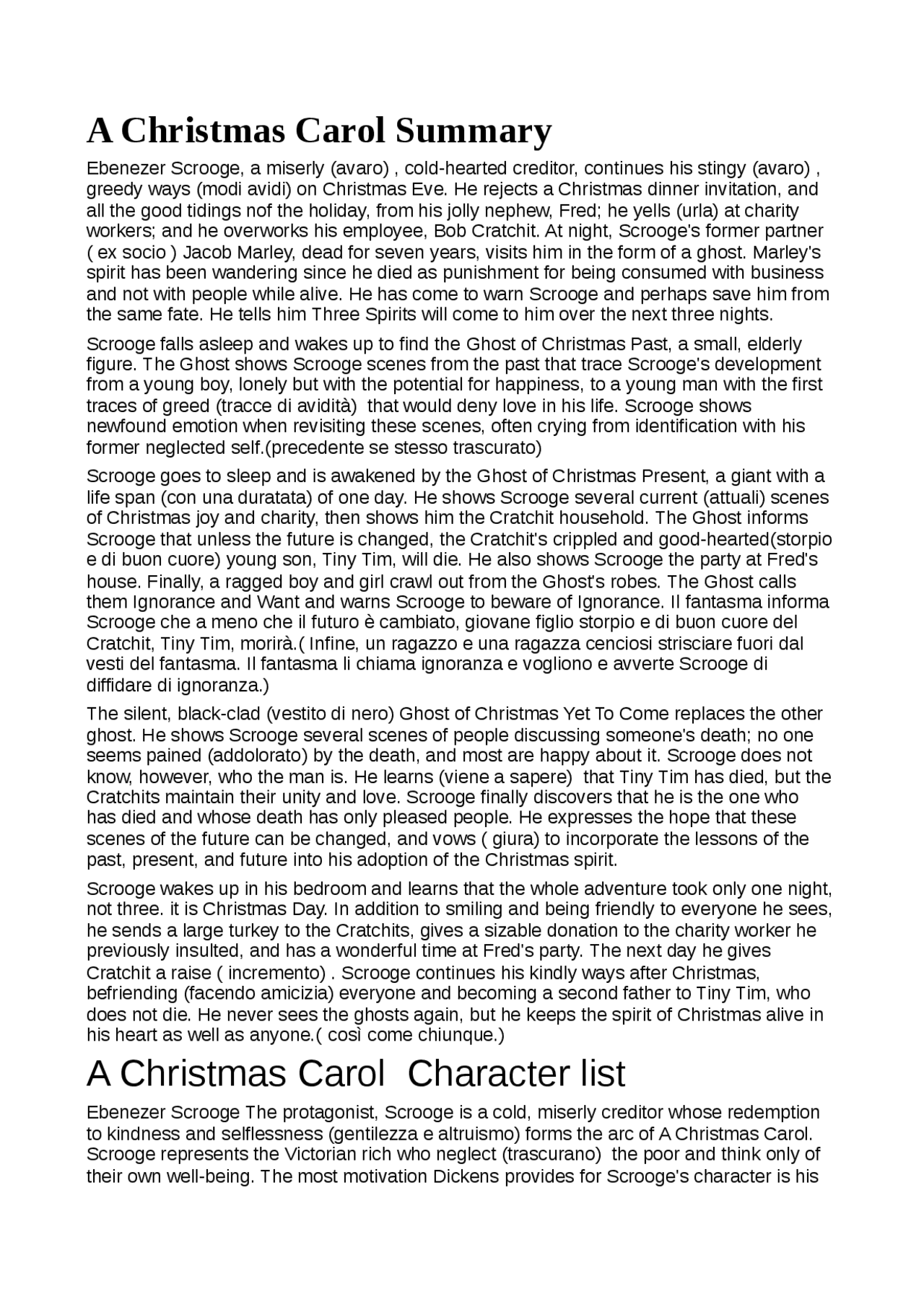 Riassunto di christmas carrol in inglese Appunti di Inglese Docsity Riassunto di christmas carrol in inglese Appunti di Inglese Docsity