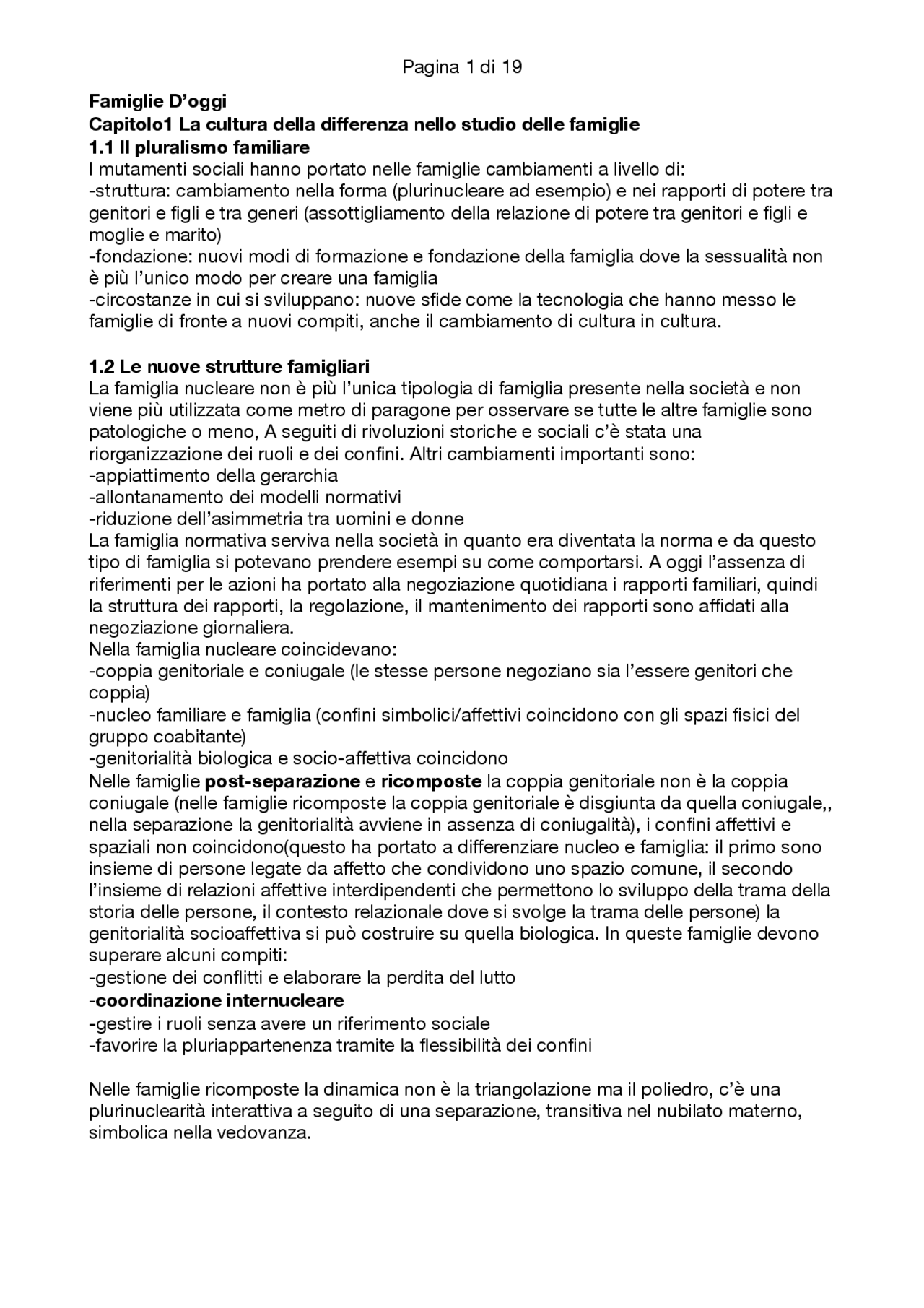 Famiglie D oggi Quotidianit Dinamiche E Processi Psicosociali Docsity
