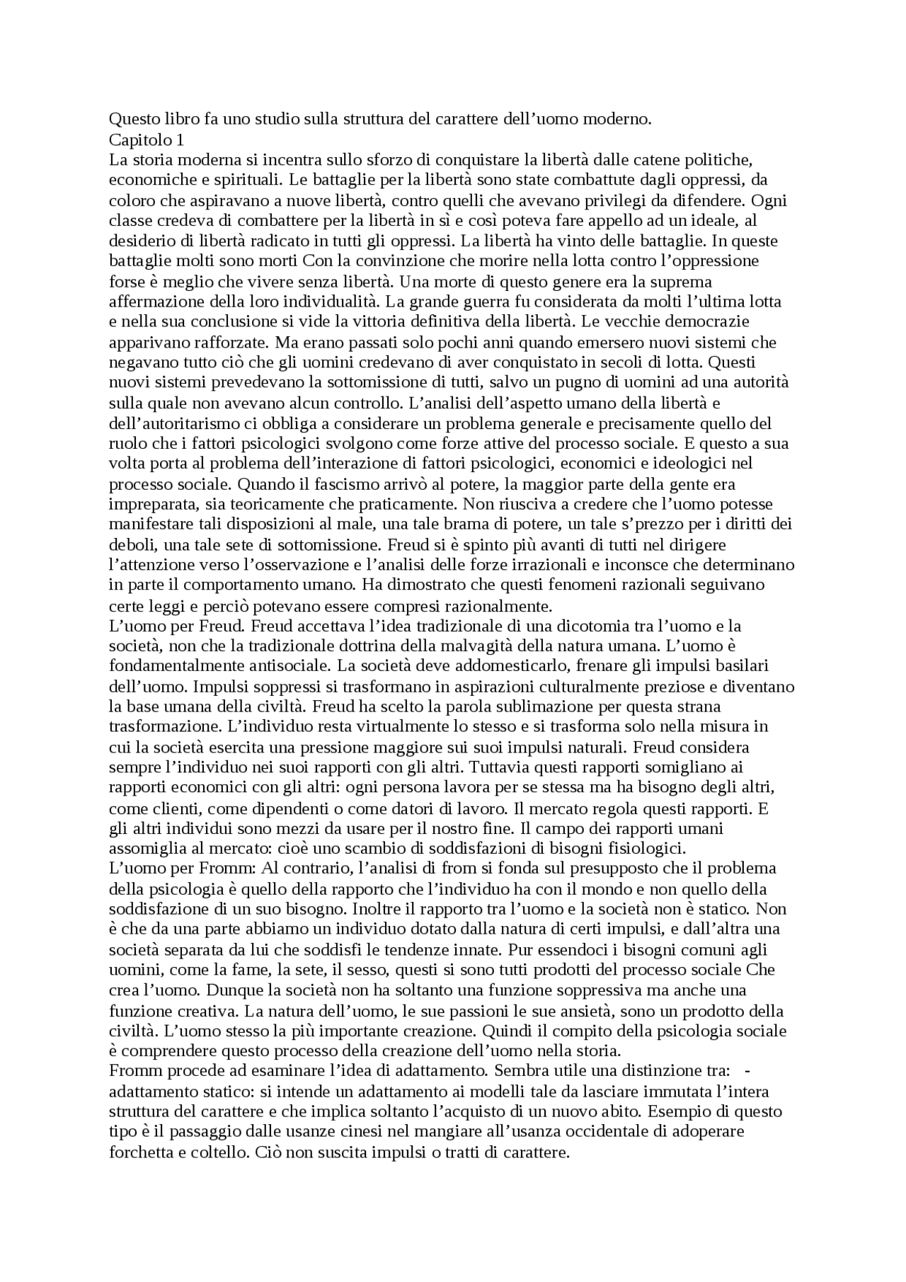 fuga dalla libertà erich fromm