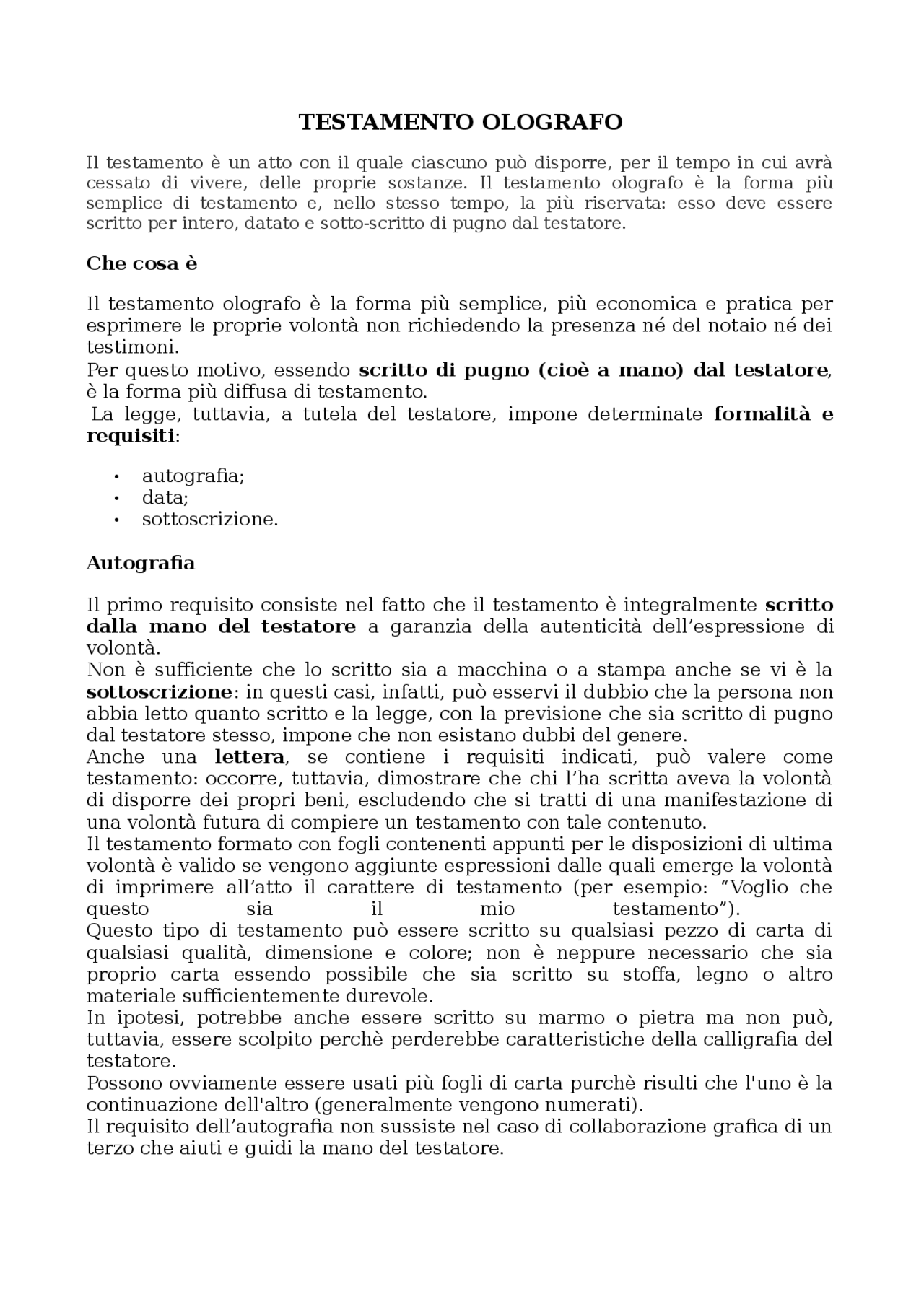 Testamento Olografo Modello testamento-olografo-modello