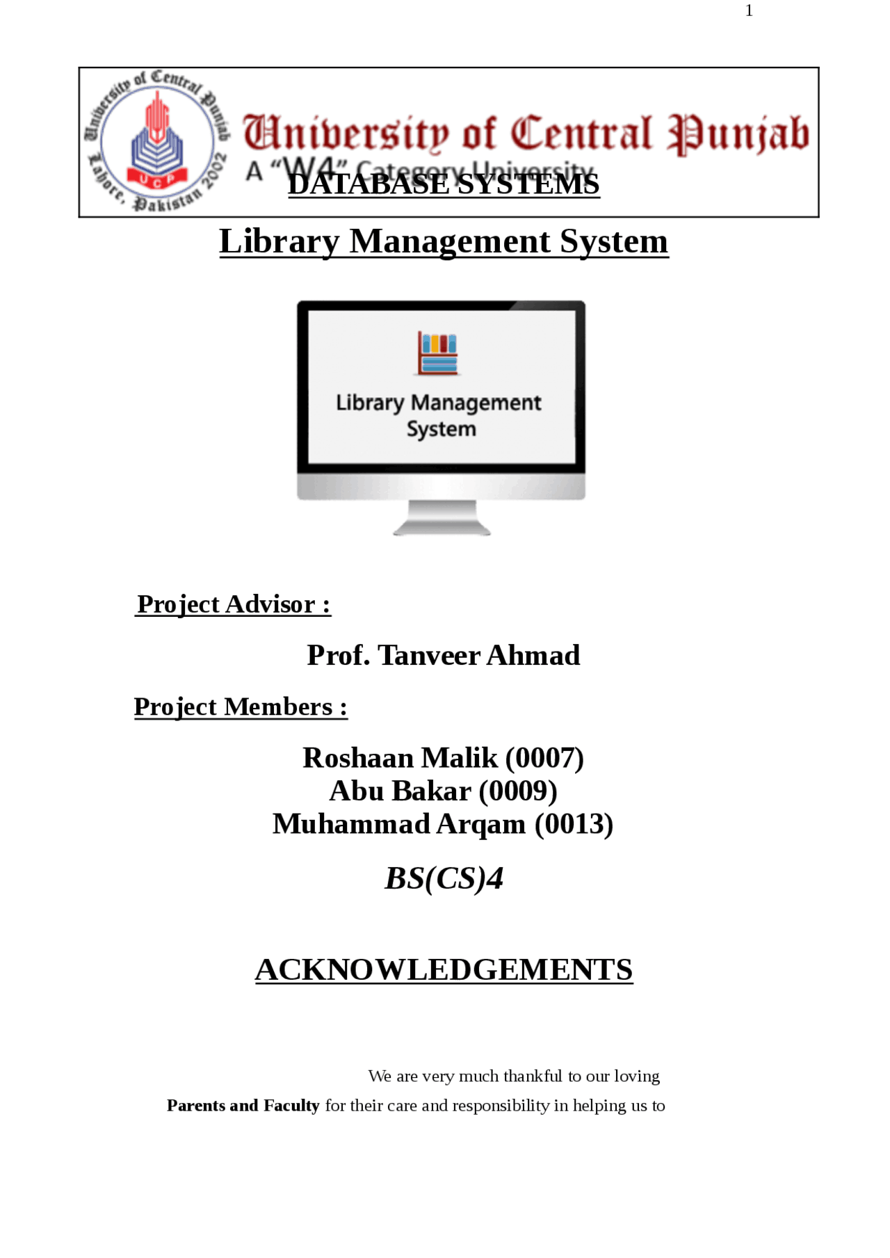 Library Management System Project (Report) | Study Guides, Projects ...