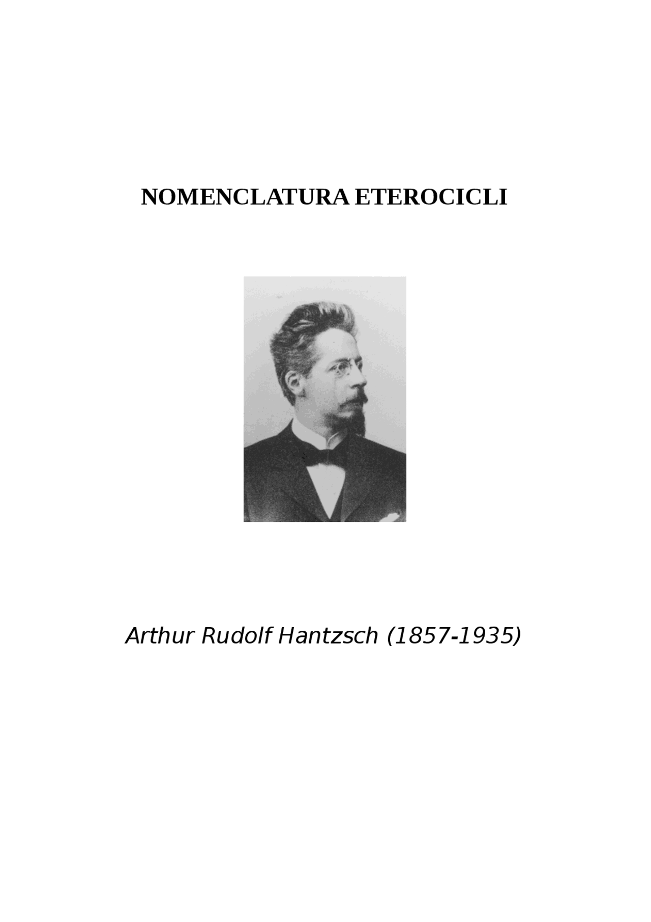 Esercizi di nomenclatura chimica degli eterocicli | Esercizi di Chimica ...