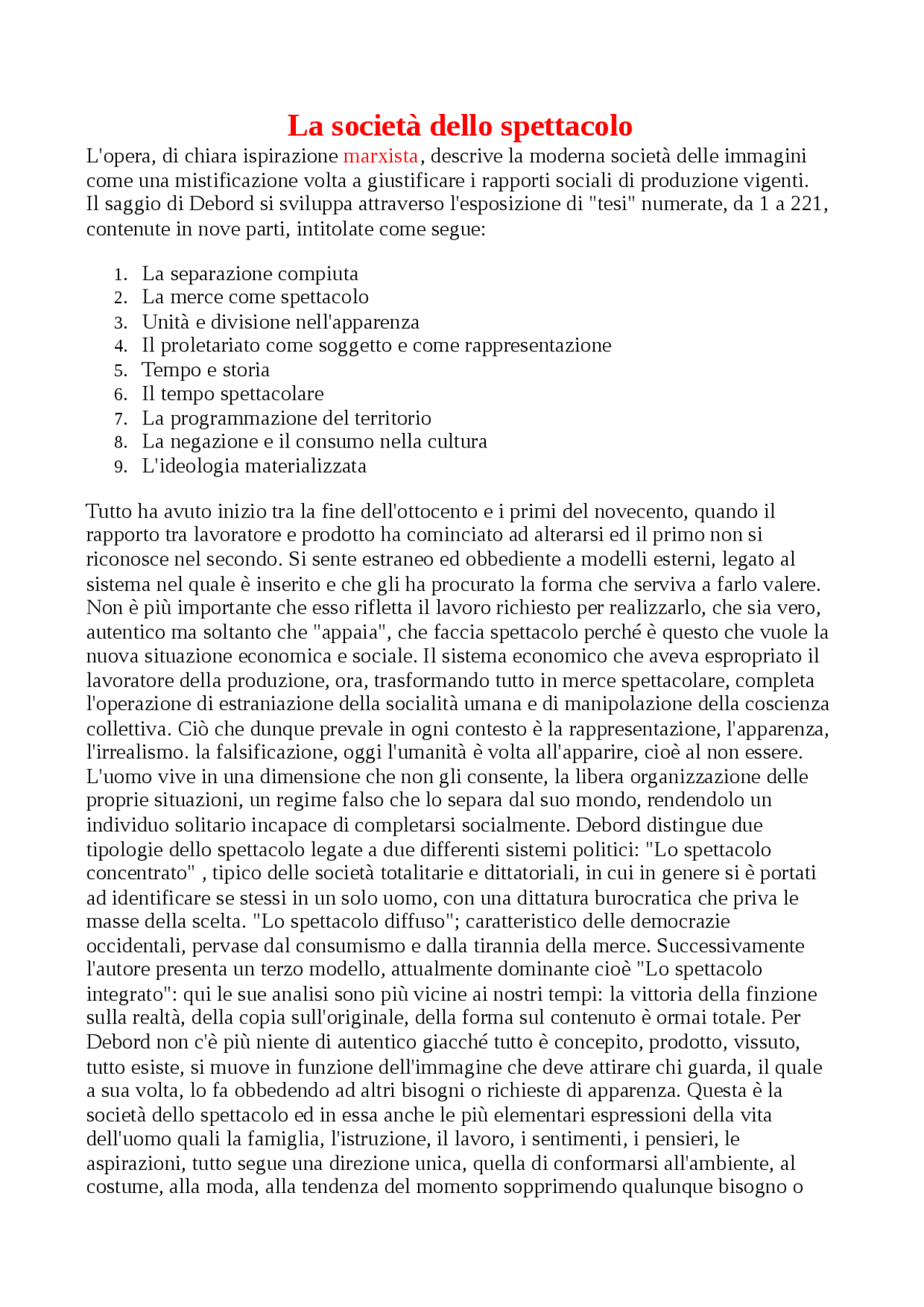 la società dello spettacolo guy debord