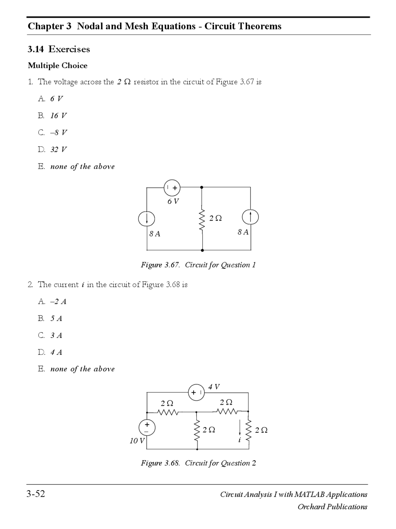 Exercises node en mesh analysis with solutions - Docsity