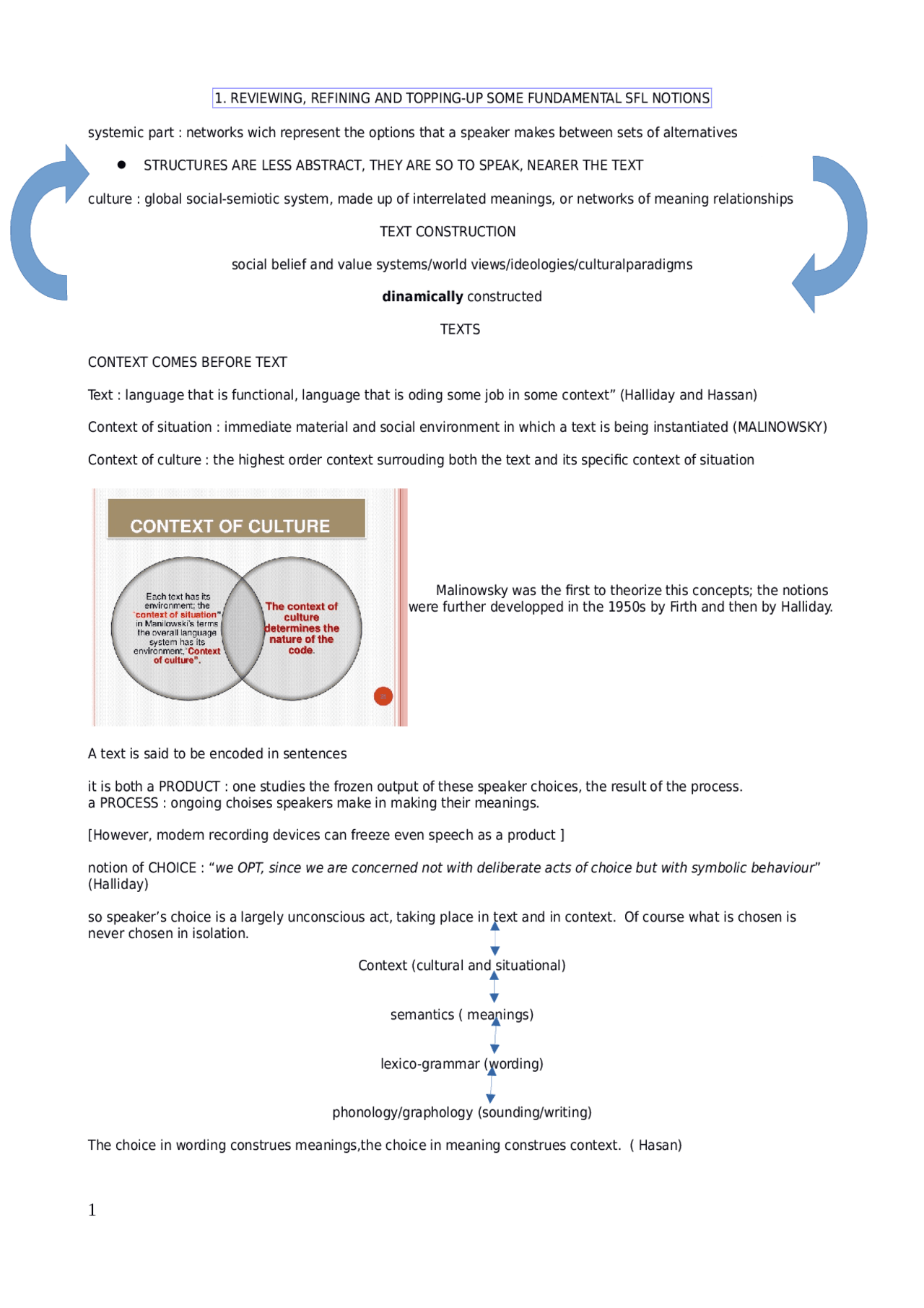 Functional grammar: reviewing, refining and topping up - Docsity