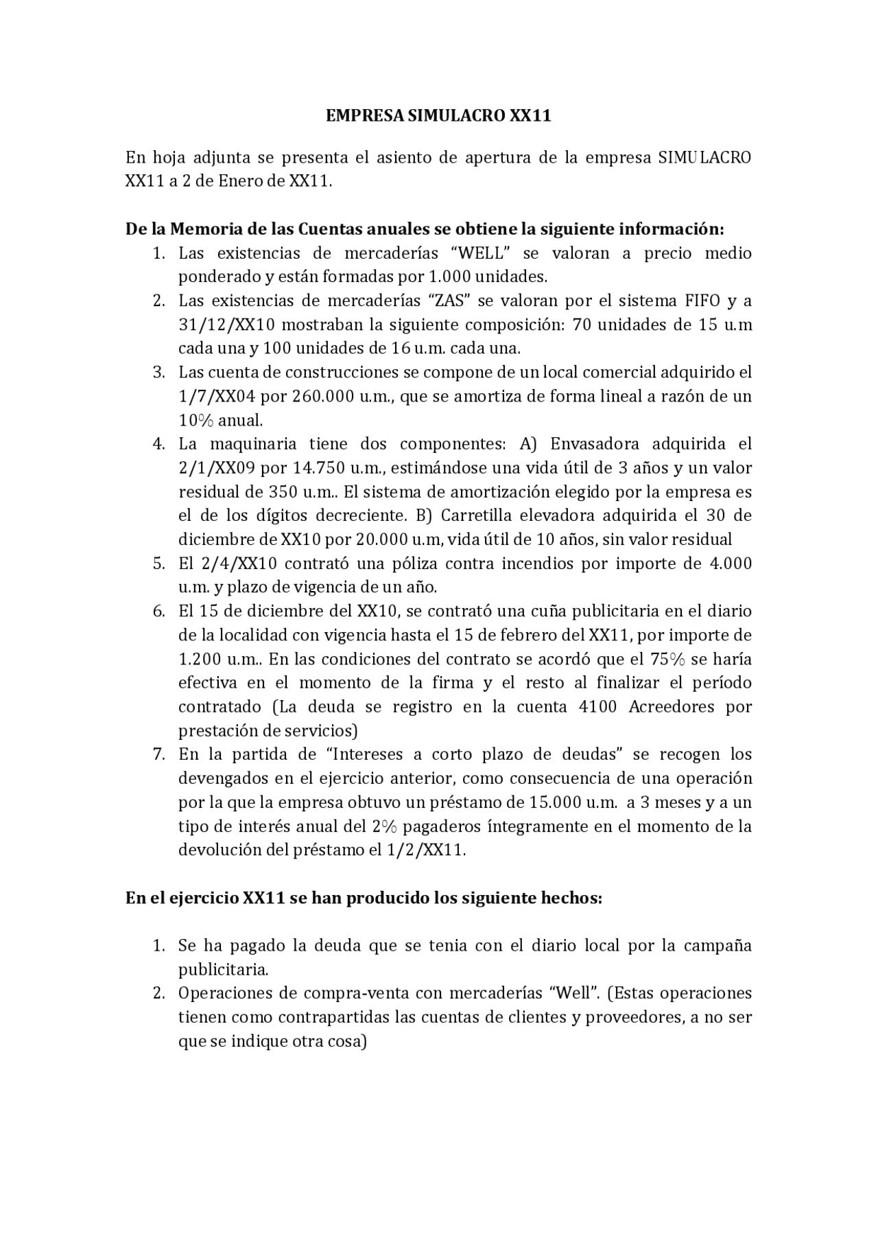 Ejercicios Contabilidad Docsity