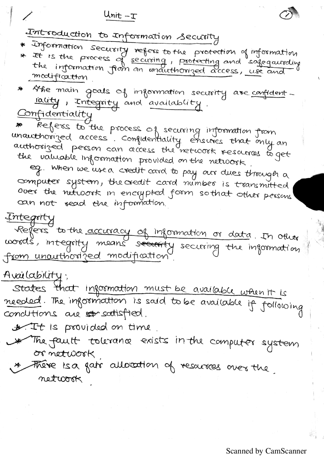 Cyber security unit 1 - Docsity
