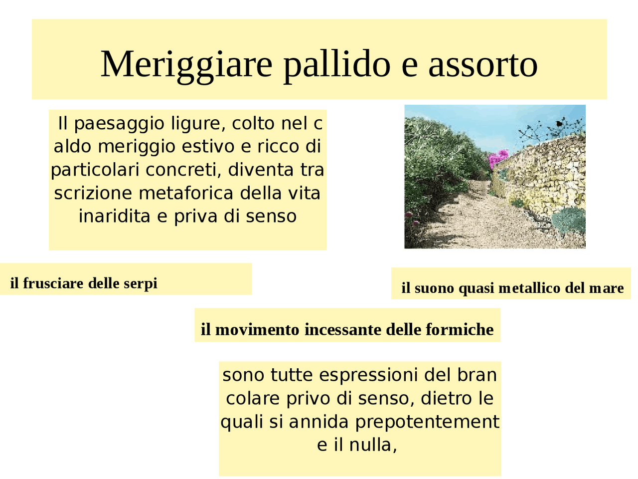 Meriggiare pallido e assorto - Docsity