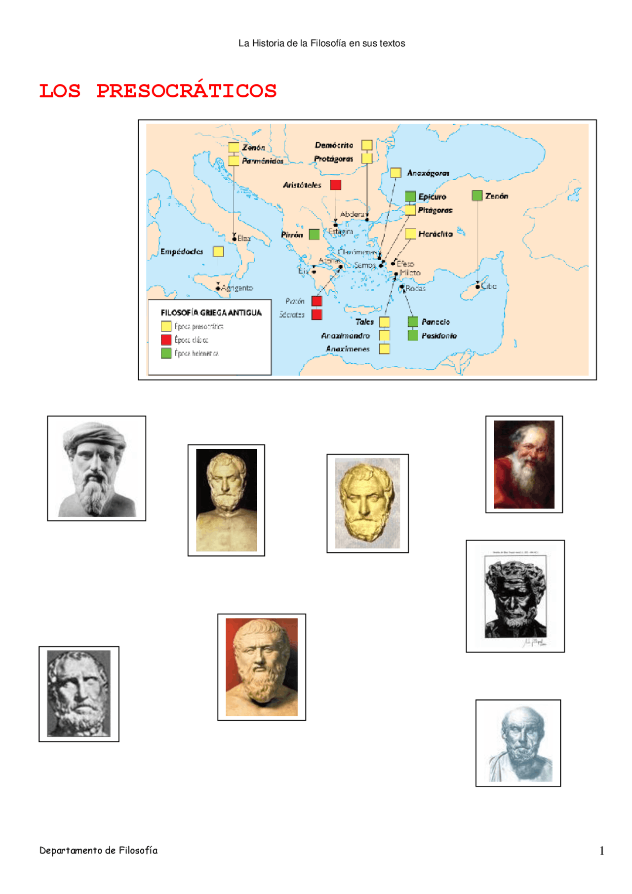 Los filosófos presocráticos - Docsity