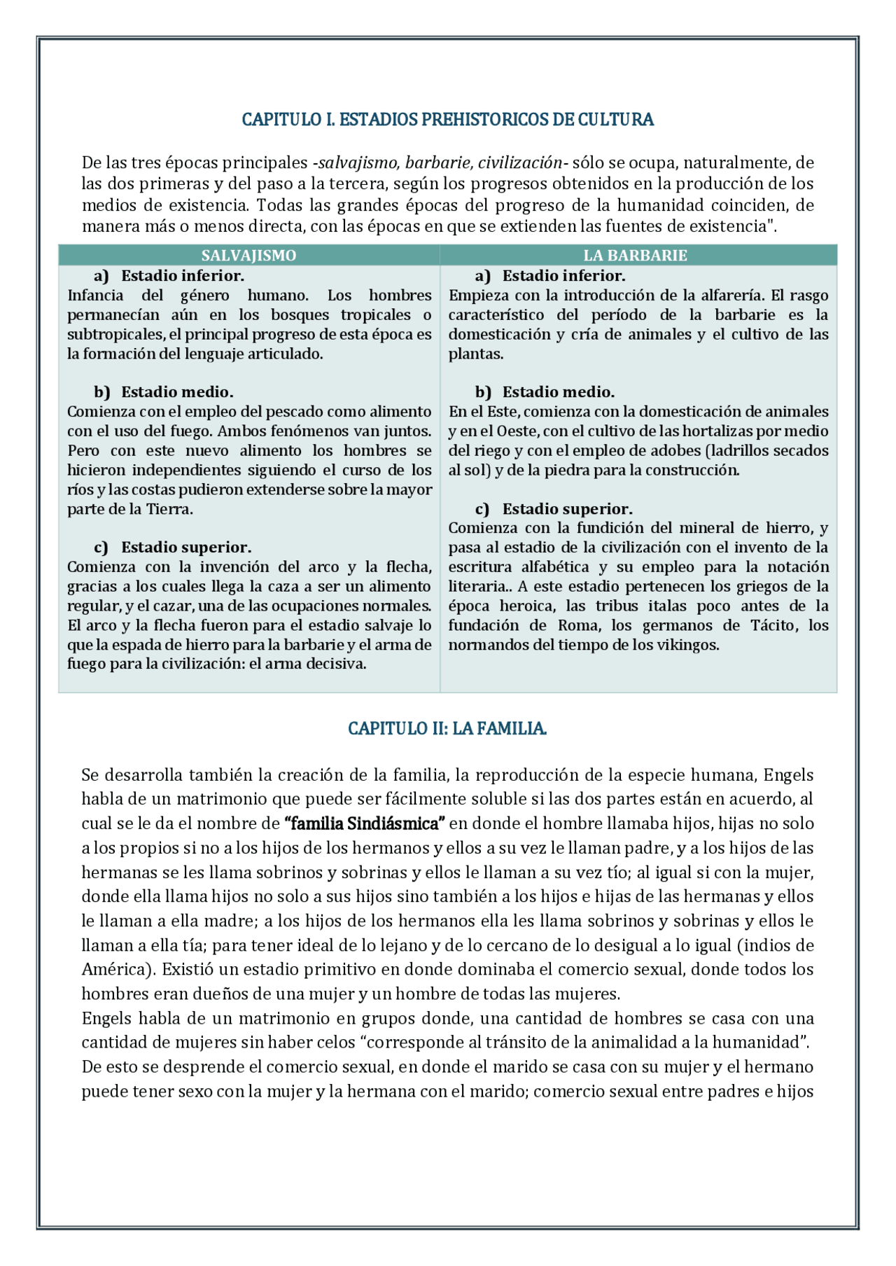 Resumen El Origen De La Familia Estado Y Propiedad Privada Engels Docsity