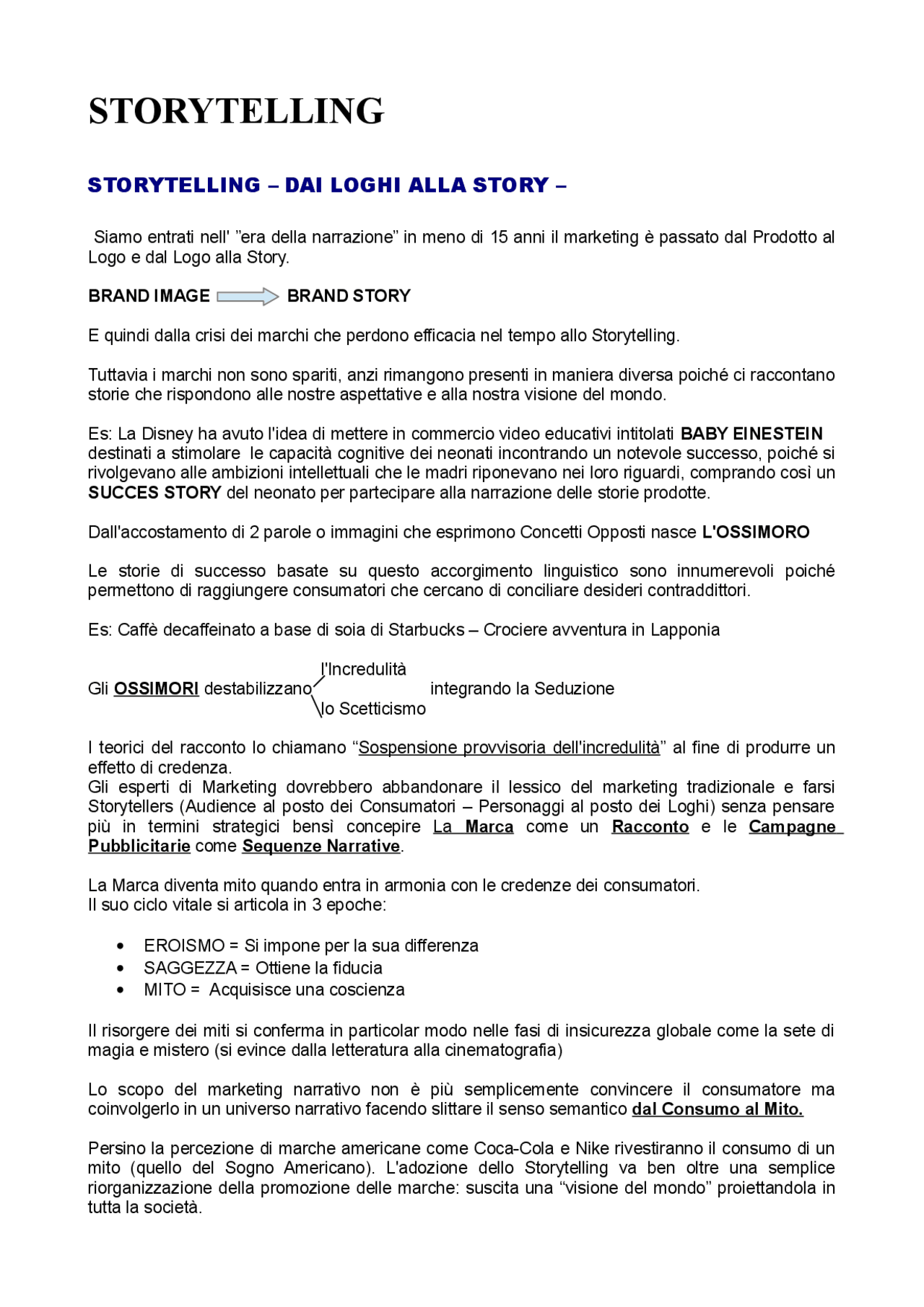 Storytelling. La fabbrica delle storie Docsity Storytelling. La fabbrica delle storie Docsity
