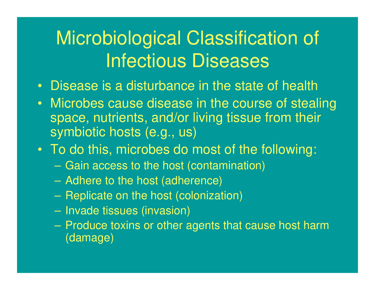 Classifying Infection Classification of infection disease - Docsity
