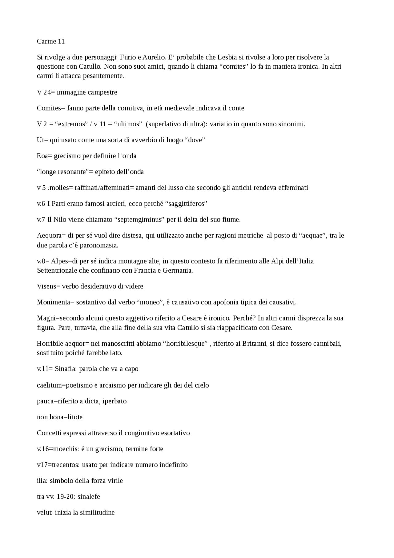 ANALISI CARMI NUGAE Catullo Docsity