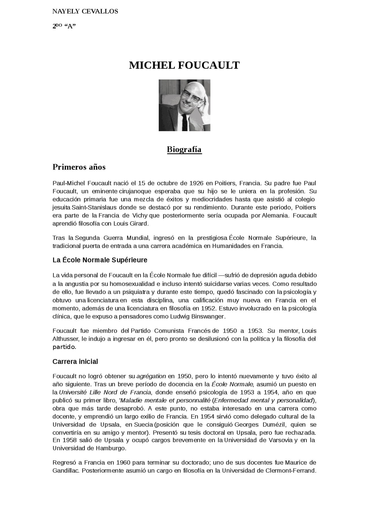 Resumen De Michel Foulcault Docsity