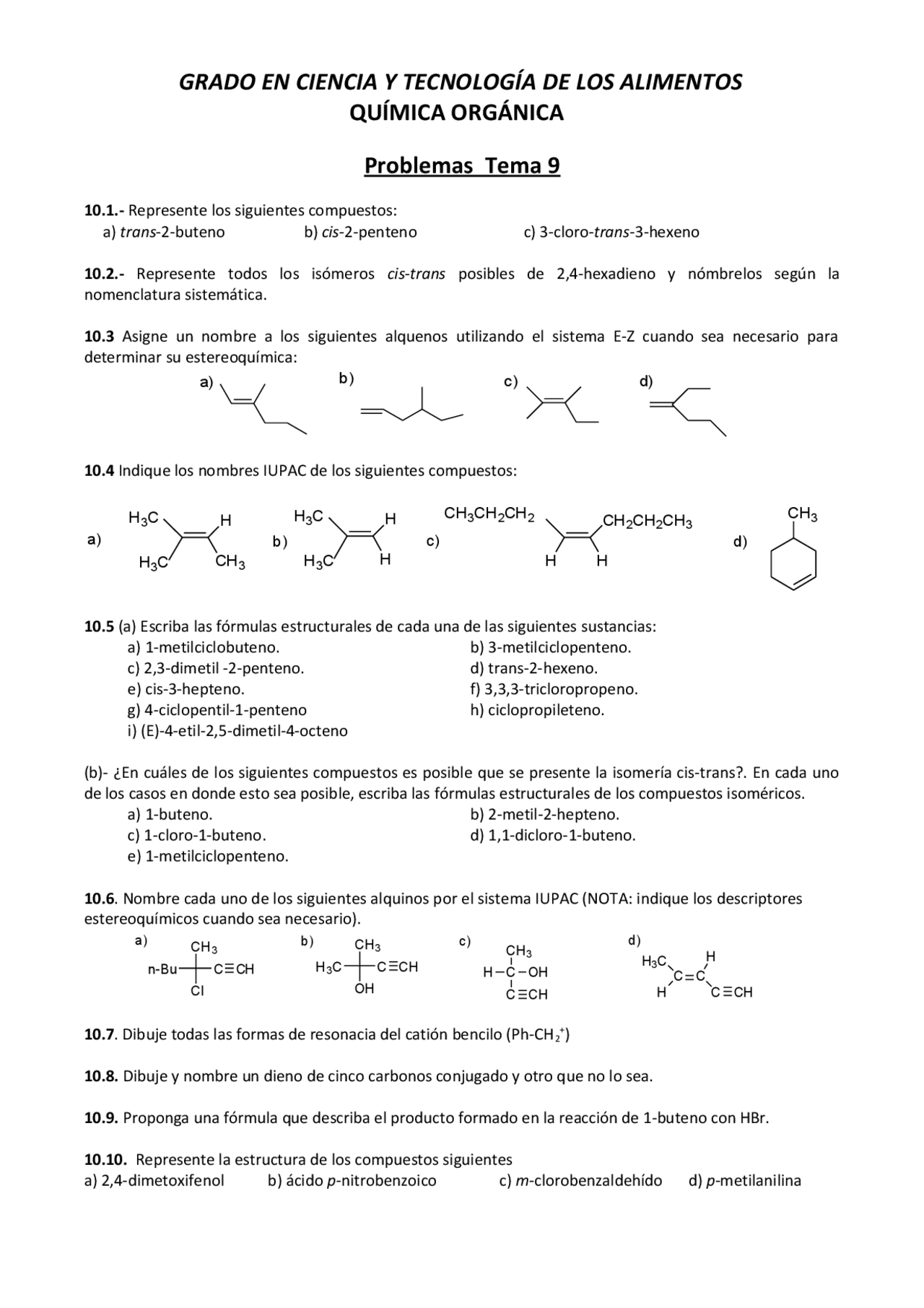 Quimica Organica Cta Docsity