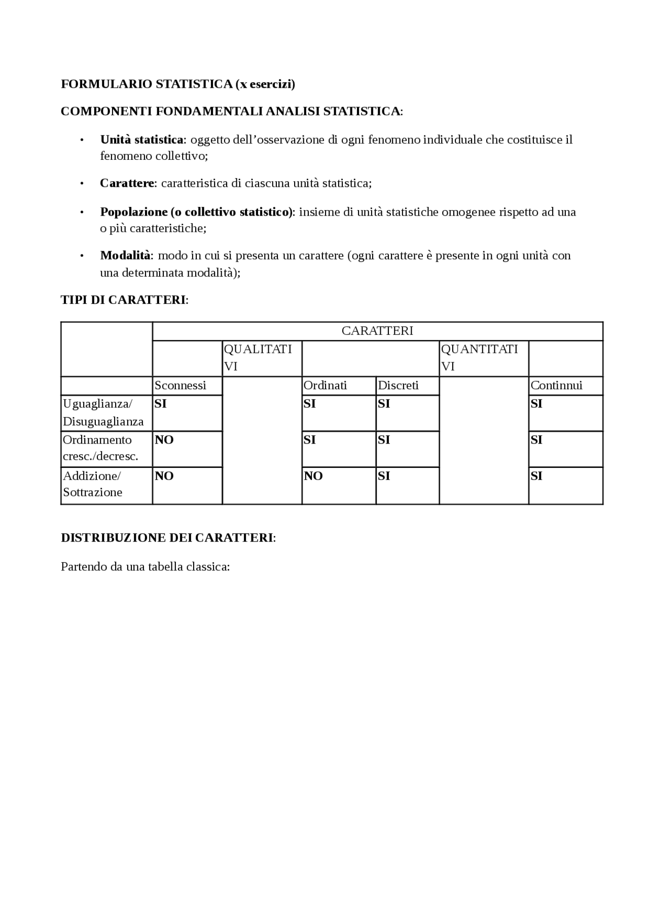 FORMULARIO STATISTICA (F. LAGONA) - Statistica [Università degli Studi ...