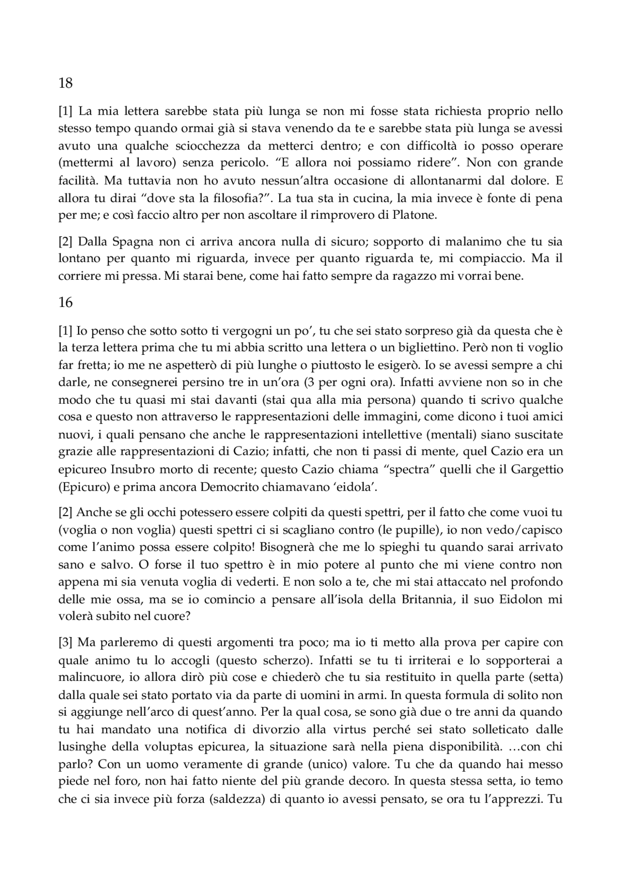 Epistulae ad familiares, Cicerone Docsity