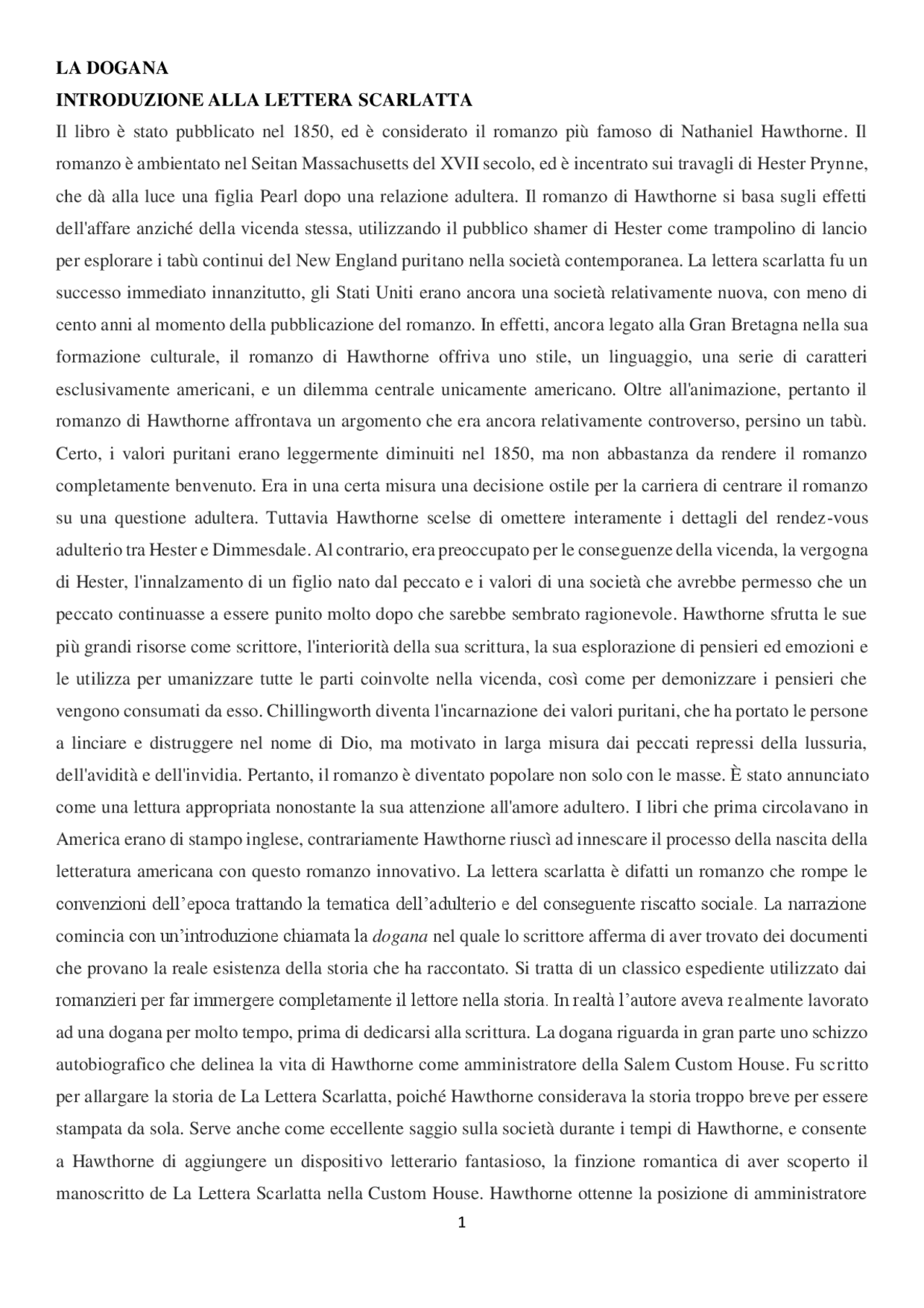 Riassunto completo capitolo per capitolo libro la lettera scarlatta di Nathaniel Hawthorne Docsity Riassunto completo capitolo per capitolo libro la lettera scarlatta di Nathaniel Hawthorne Docsity
