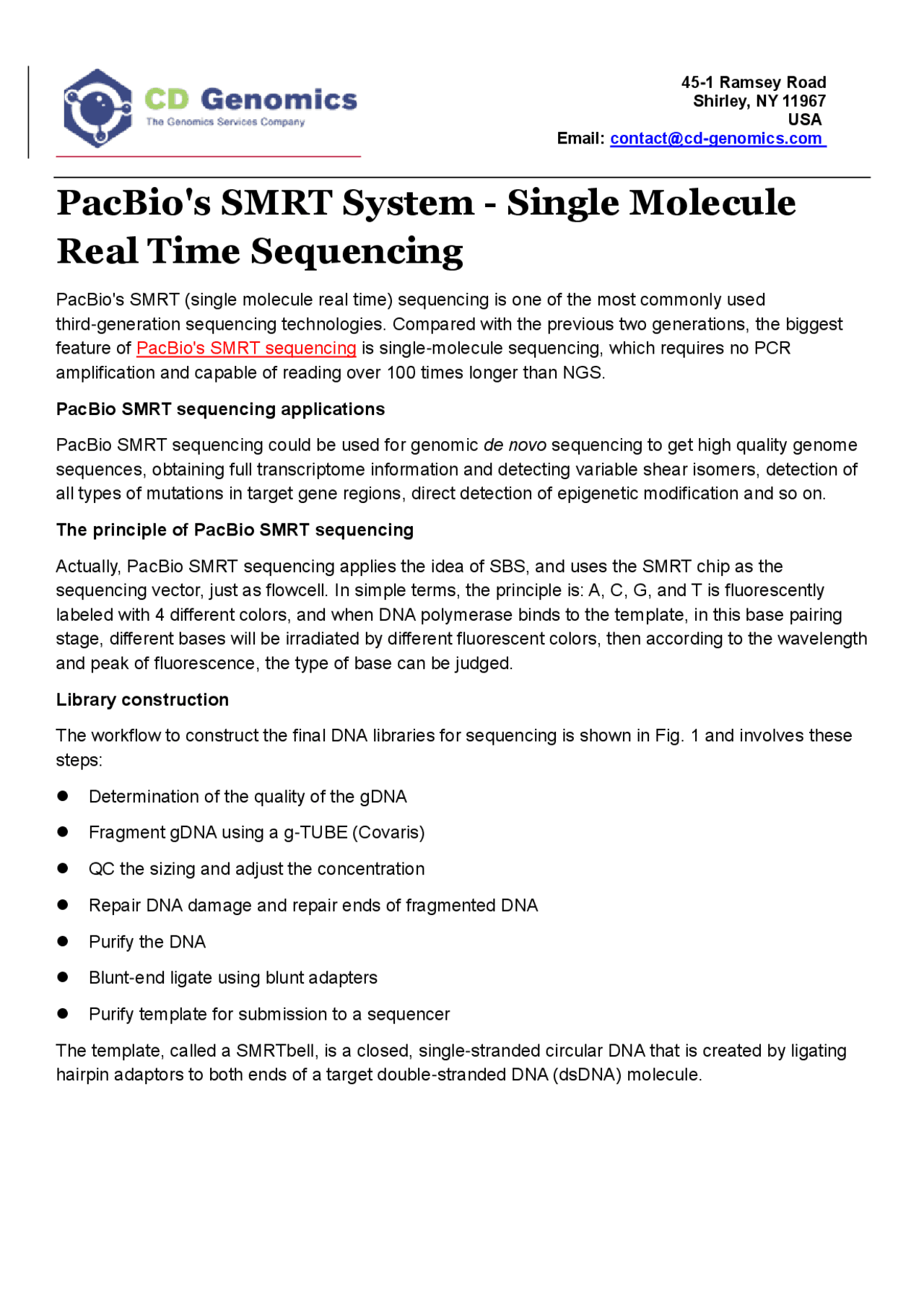 PacBio's SMRT System - Single Molecule Real Time Sequencing | Study ...