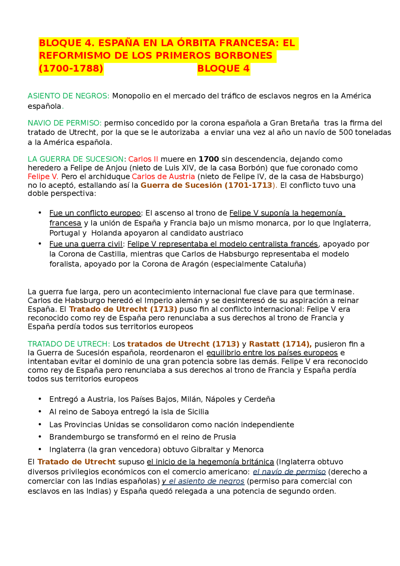 Bloque 4 historia de españa 2º bachillerato Docsity Bloque 4 historia de españa 2º bachillerato Docsity