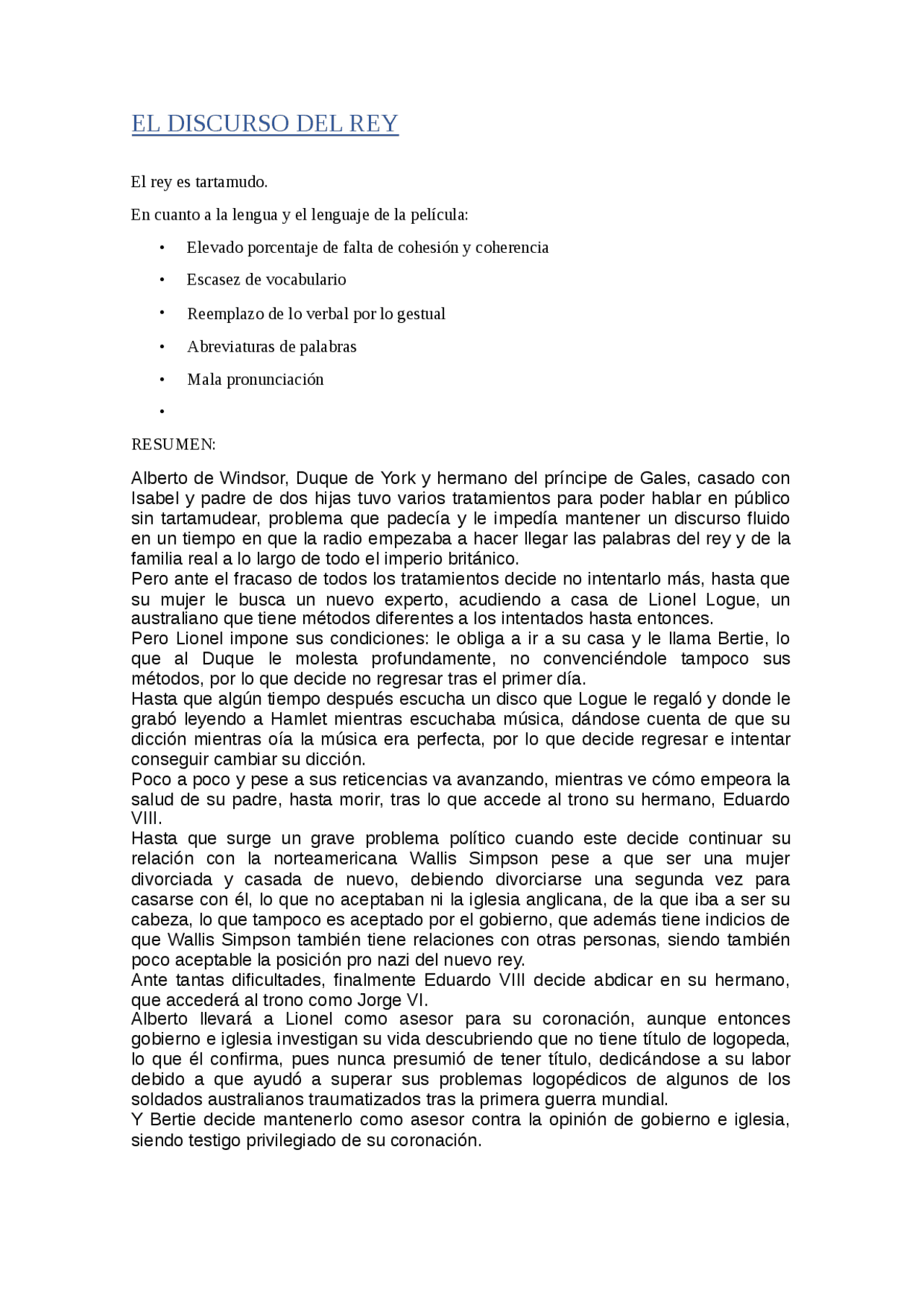 Ensayo El Discurso Del Rey 2 Psicologia Social Soc1946 Unam Studocu