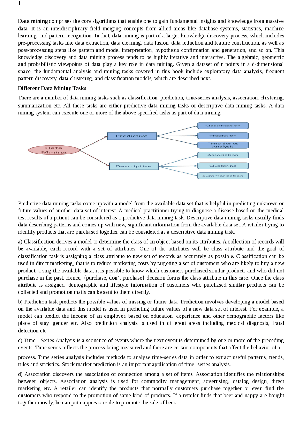 data mining topics for all | Essays (university) Data Mining | Docsity