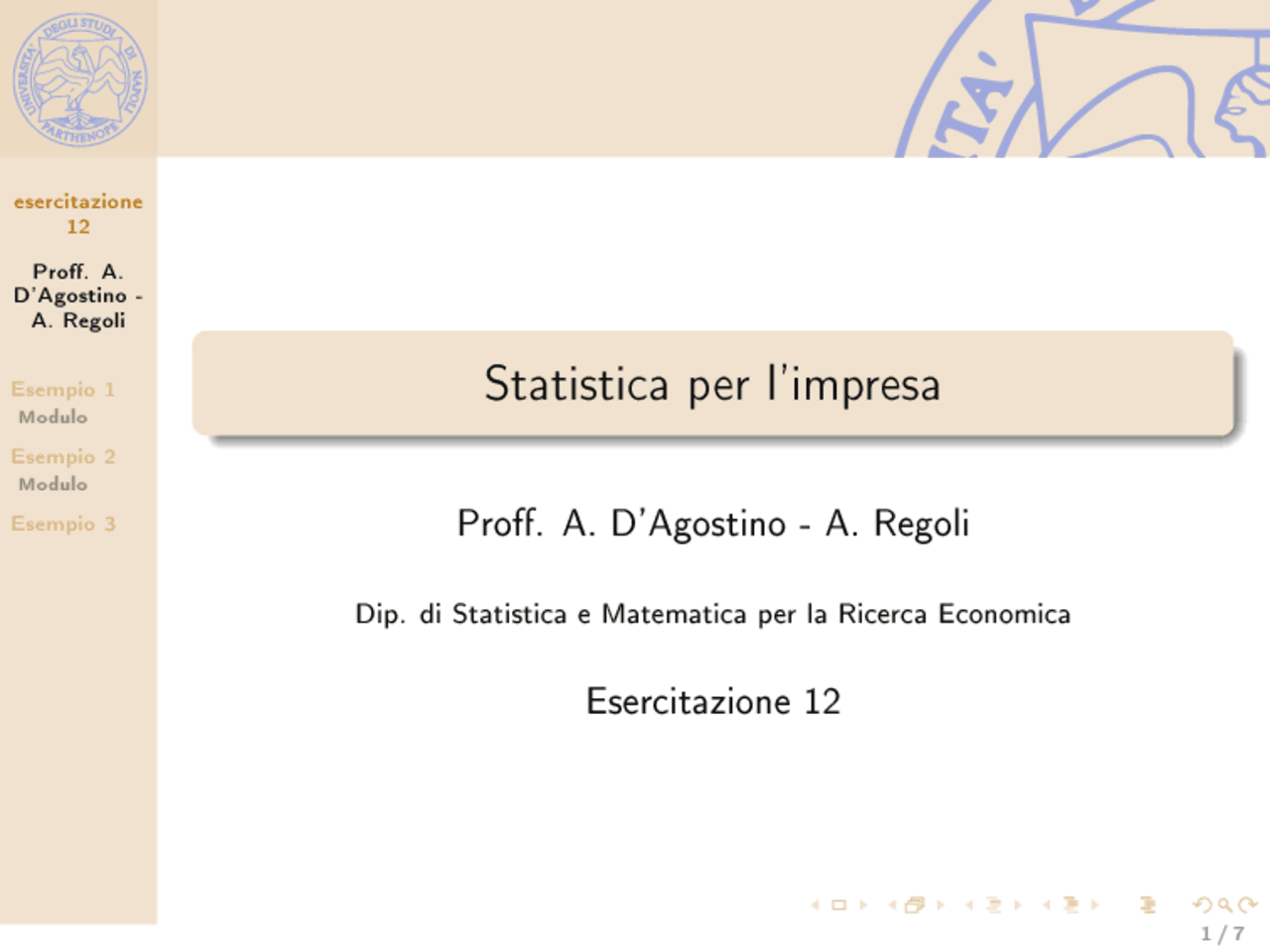 Economia E Statistica Per Le Organizzazioni STATISTICA PER L ECONOMIA - Docsity