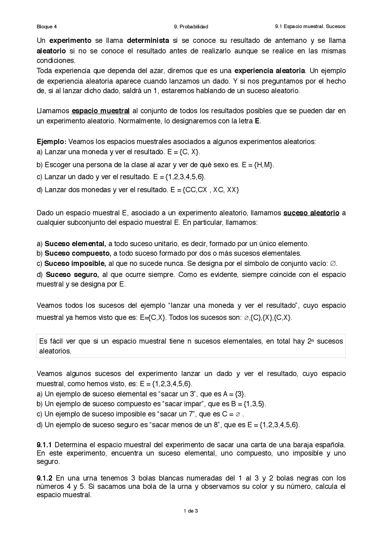 Espacio Muestral Pdf 9 1 Ies Delicias Hemos Recibido Su Solicitud De Cambiar La Contrasena De Su Cuenta Docsity